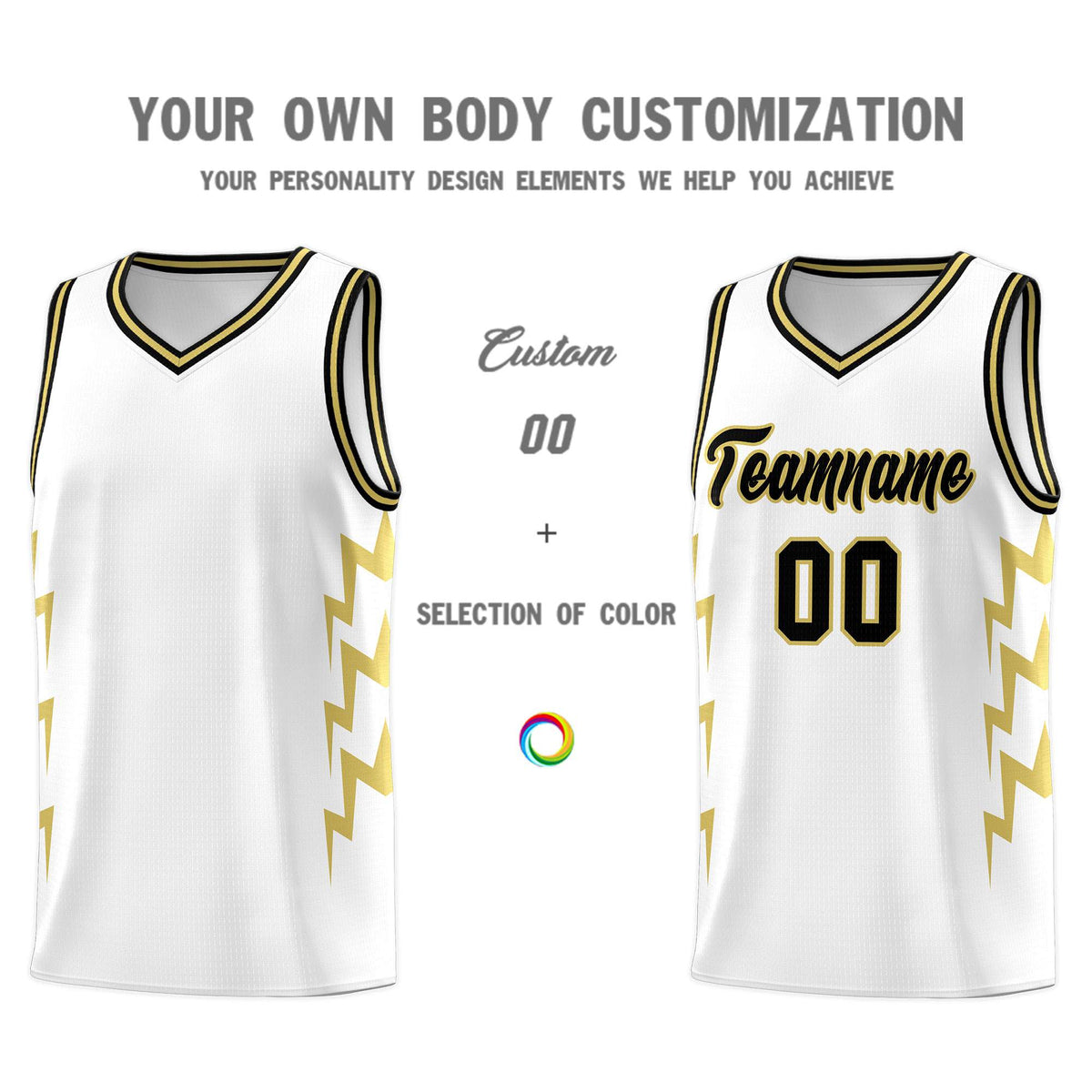 Custom White Side Lightning Pattern Sports Uniform Basketball Jersey|KXKSHOP