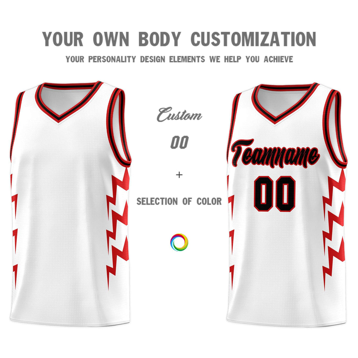 Custom White Side Lightning Pattern Sports Uniform Basketball Jersey|KXKSHOP