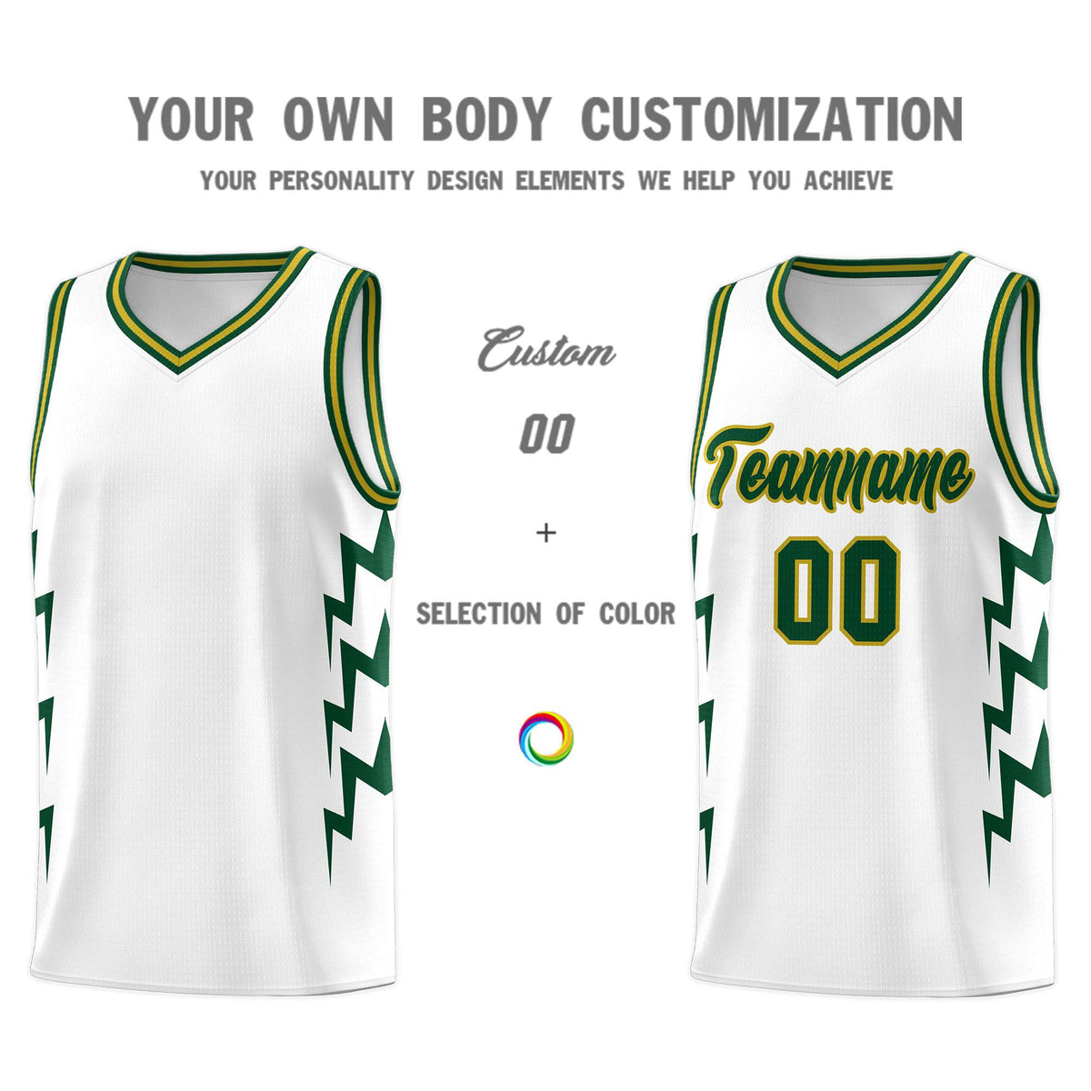 Custom White Side Lightning Pattern Sports Uniform Basketball Jersey|KXKSHOP
