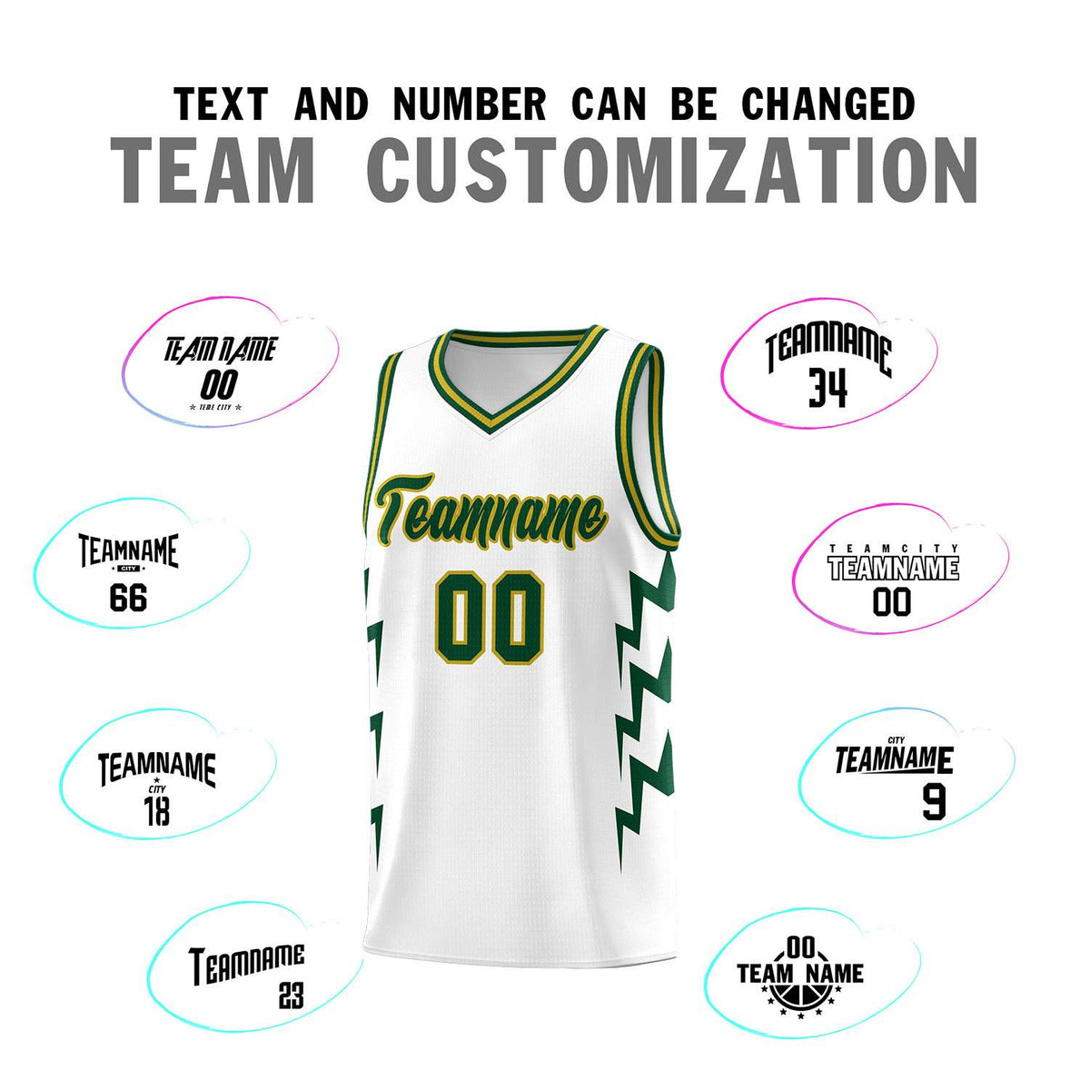 Custom White Side Lightning Pattern Sports Uniform Basketball Jersey|KXKSHOP