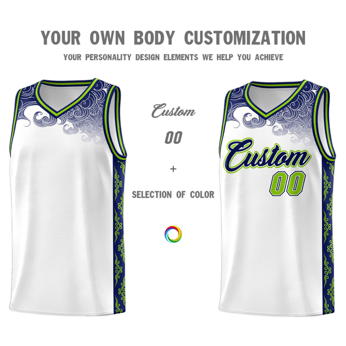 Custom White Personalized Cloud Pattern Sports Kits Uniform Basketball Jersey|KXKSHOP