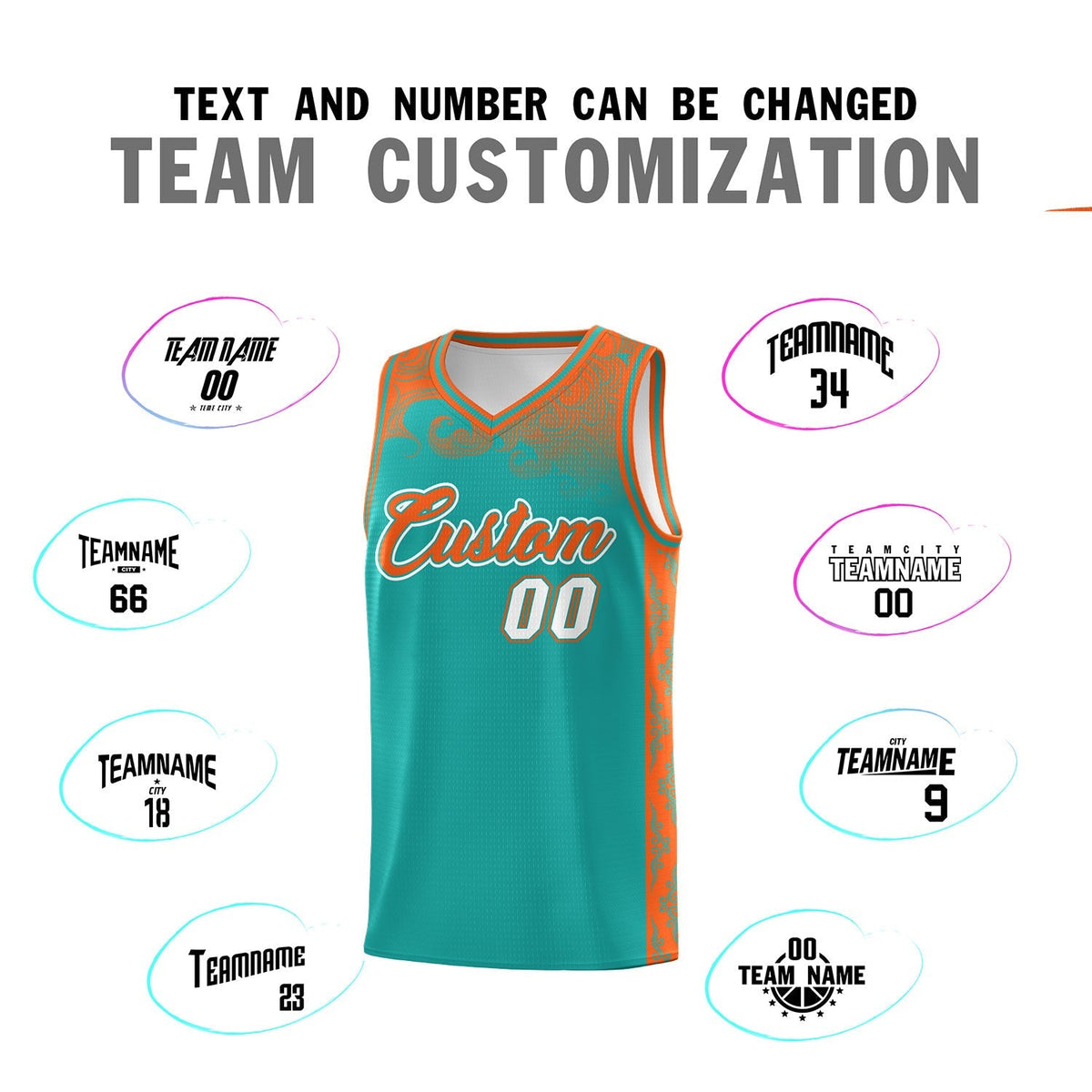 Custom Aqua Personalized Cloud Pattern Sports Kits Uniform Basketball Jersey|KXKSHOP