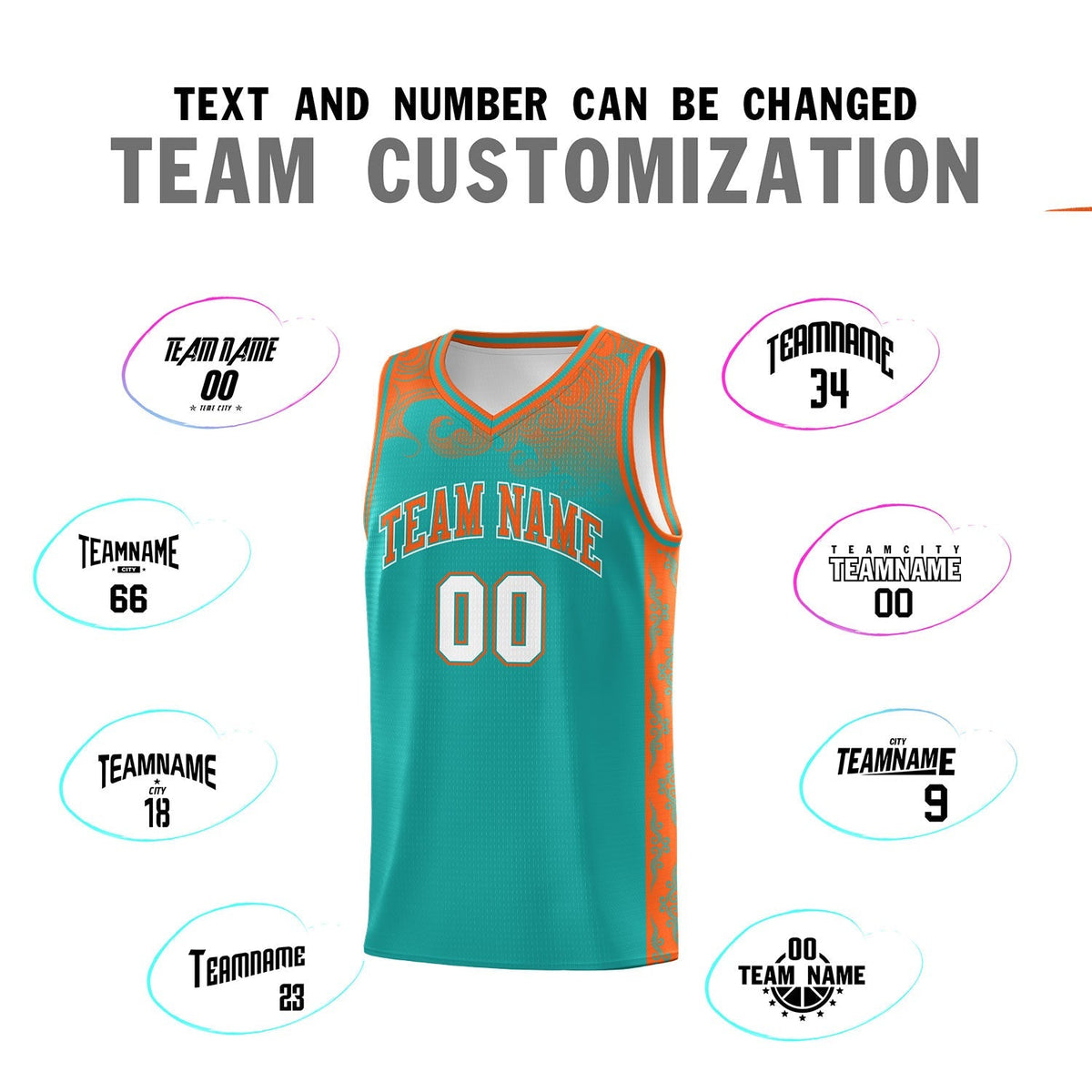 Custom Aqua Personalized Cloud Pattern Sports Kits Uniform Basketball Jersey|KXKSHOP