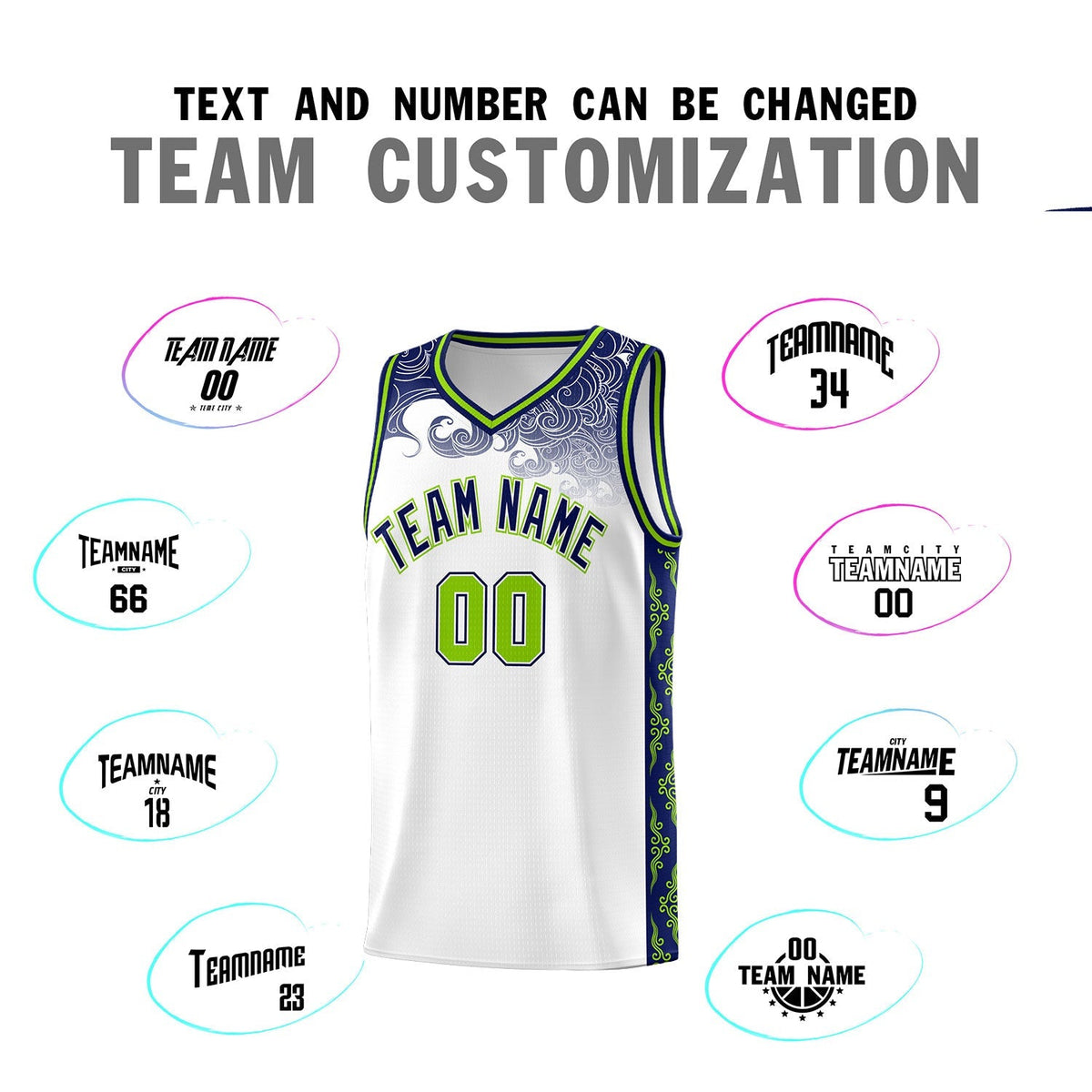Custom White Personalized Cloud Pattern Sports Kits Uniform Basketball Jersey|KXKSHOP