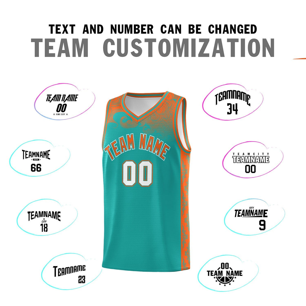 Custom Aqua Personalized Cloud Pattern Sports Kits Uniform Basketball Jersey|KXKSHOP