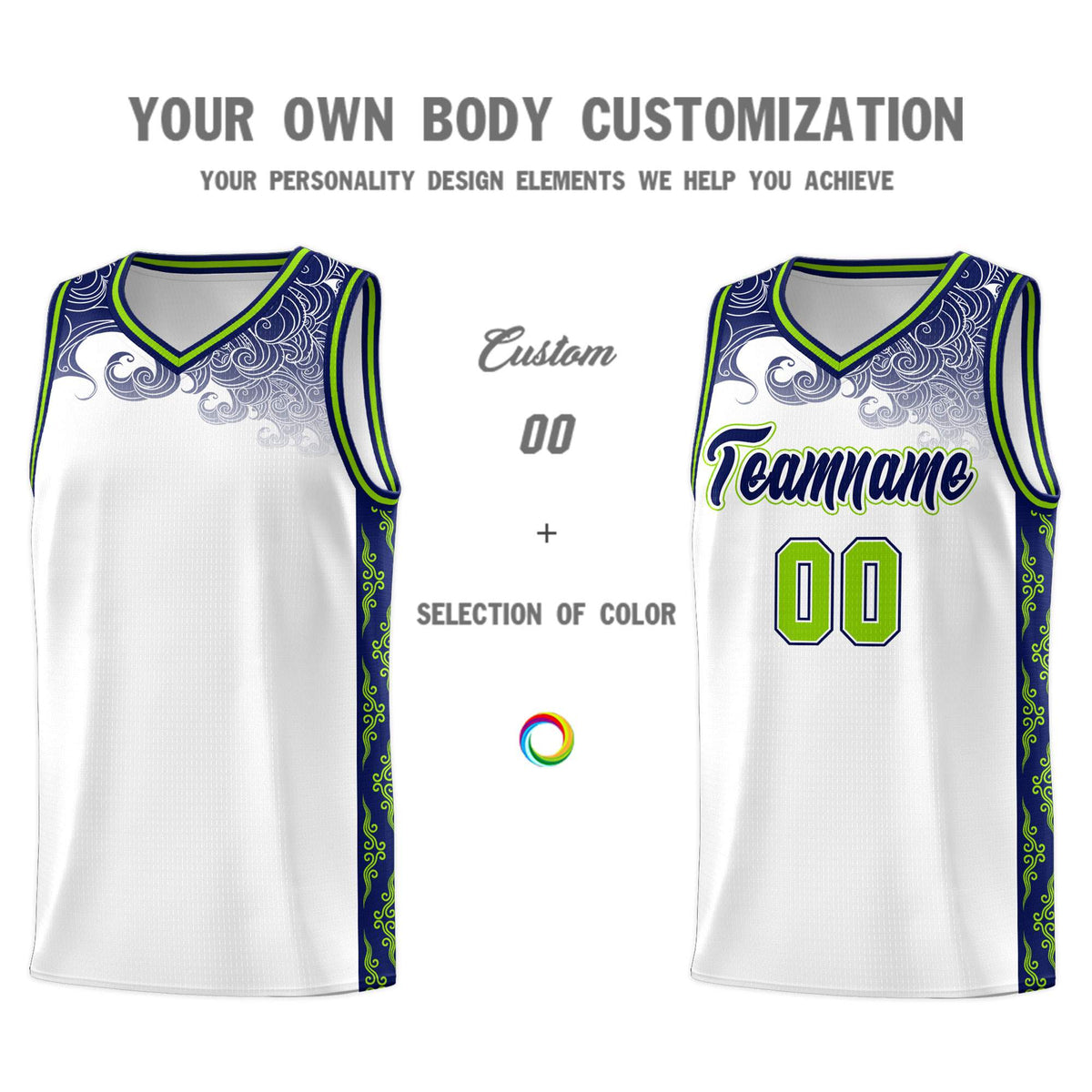 Custom White Personalized Cloud Pattern Sports Kits Uniform Basketball Jersey|KXKSHOP