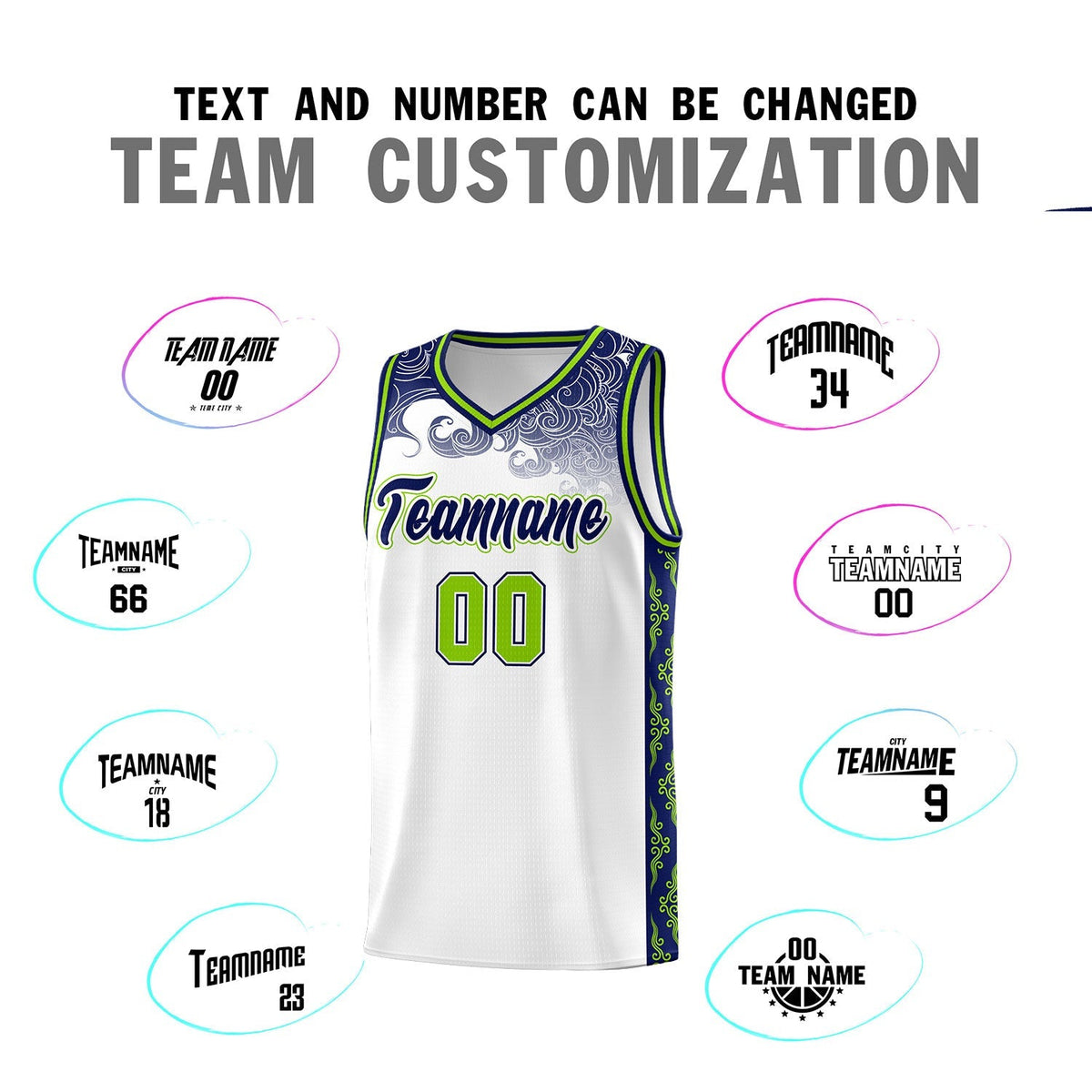 Custom White Personalized Cloud Pattern Sports Kits Uniform Basketball Jersey|KXKSHOP