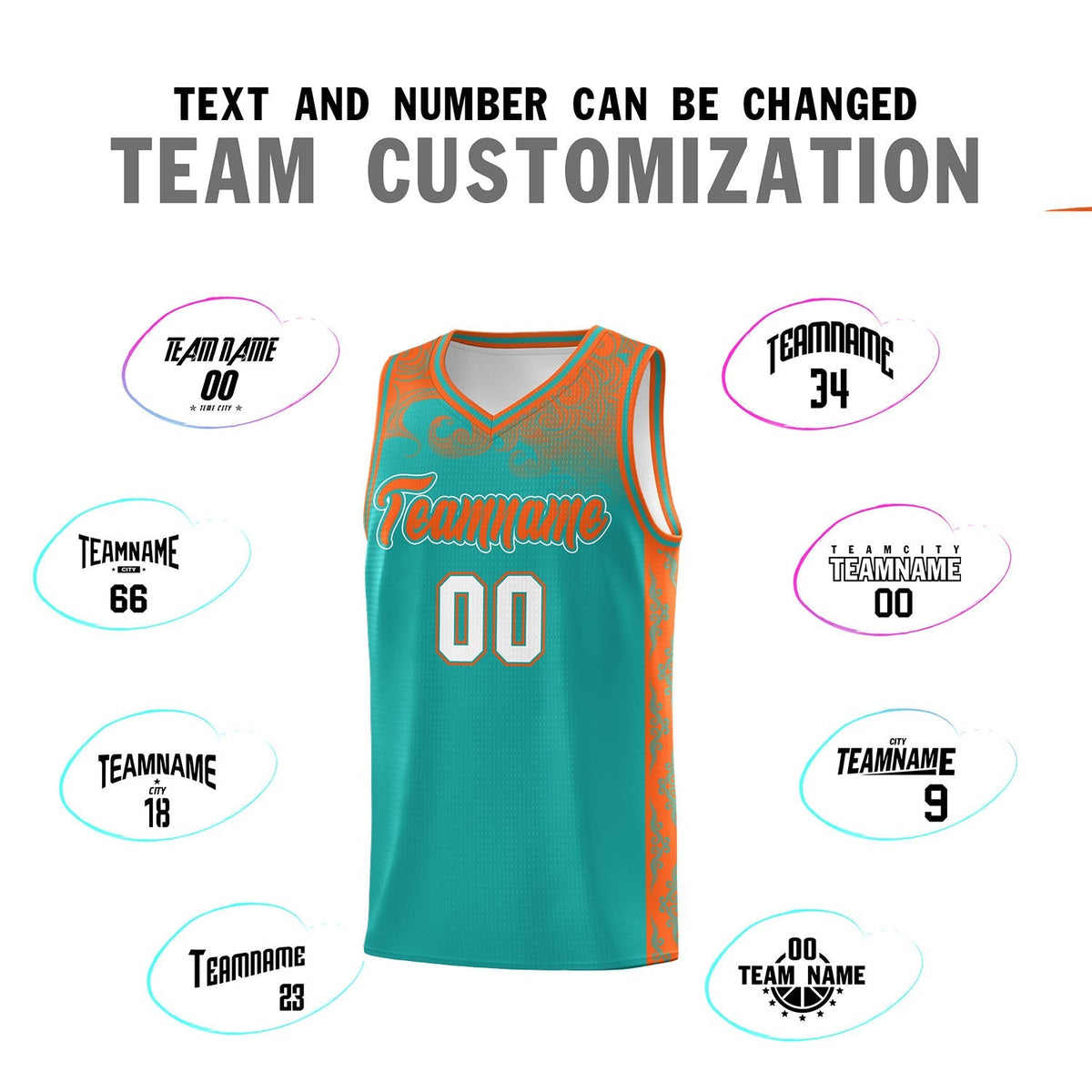 Custom Aqua Personalized Cloud Pattern Sports Kits Uniform Basketball Jersey|KXKSHOP