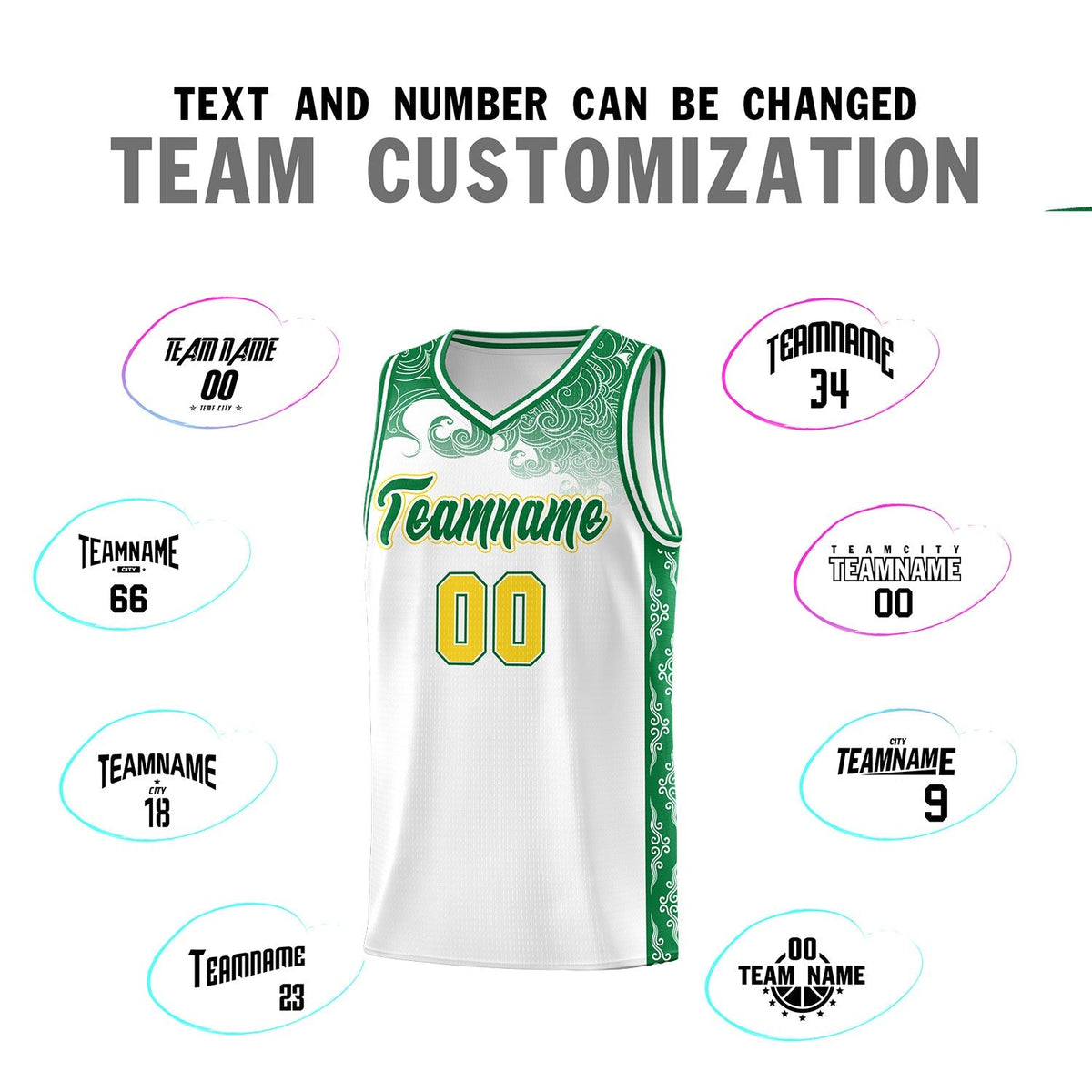 Custom White Personalized Cloud Pattern Sports Kits Uniform Basketball Jersey|KXKSHOP