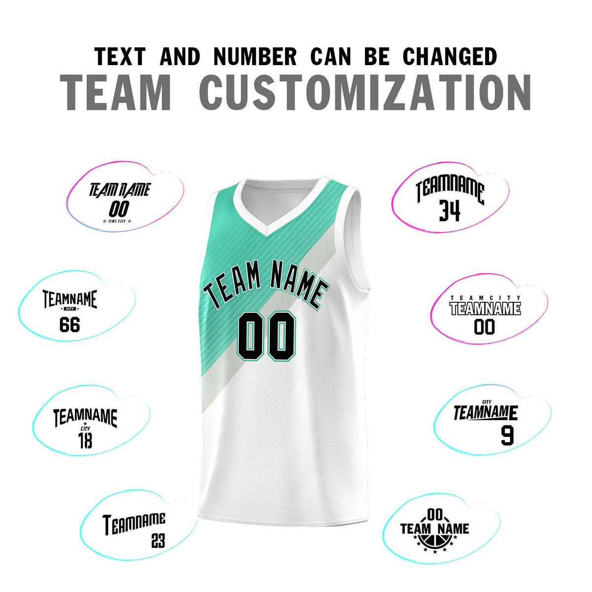 Custom White Bright Green Gray Diagonal Stripes Color Block Sets Basketball Jersey | For Men,Perfect for Teams,Perfect for Coaches,Sublimation Printed,For Kid,For Youth | KXKSHOP