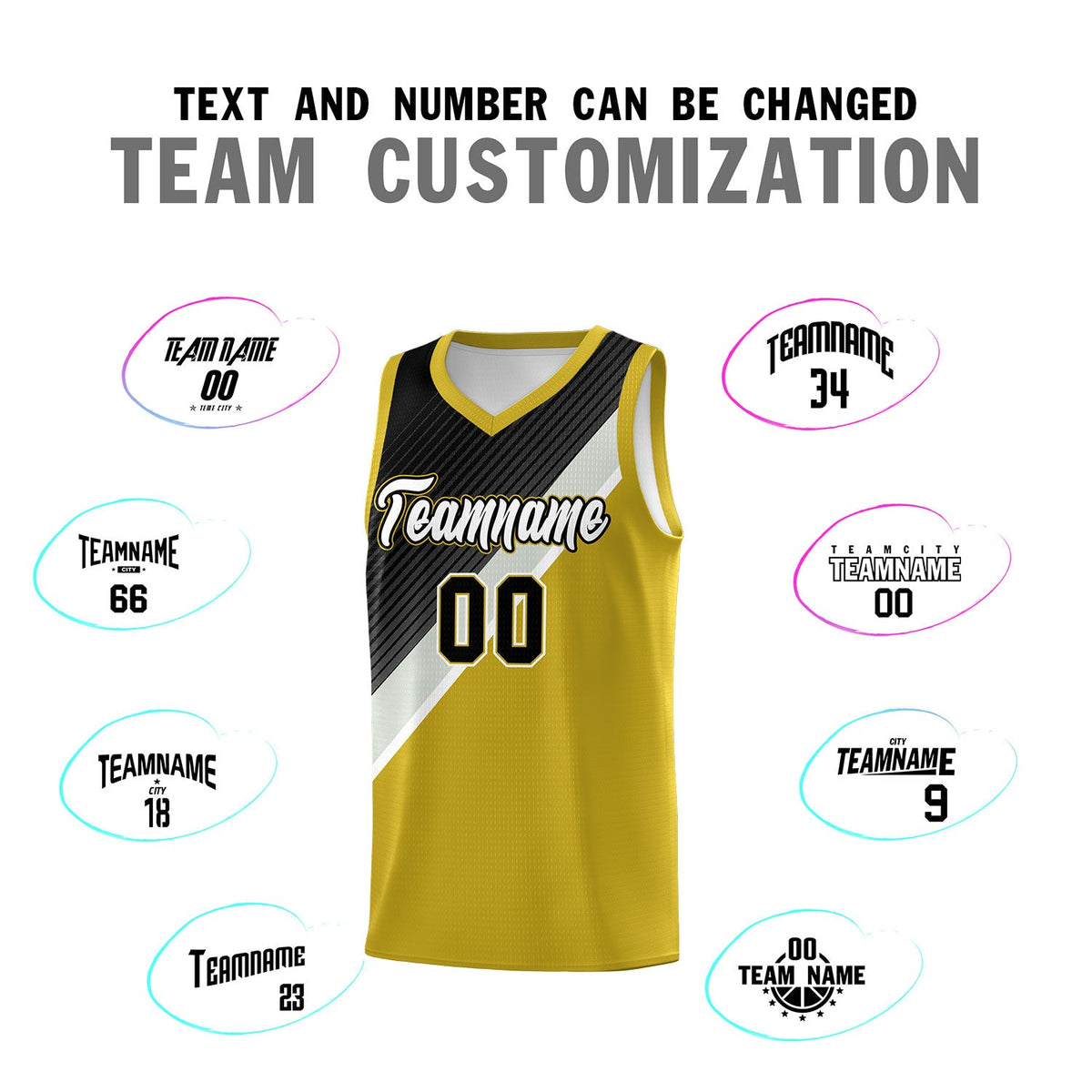 Custom Old Gold Black Gray Diagonal Stripes Color Block Sets Basketball Jersey | For Men,Perfect for Teams,Perfect for Coaches,Sublimation Printed,For Kid,For Youth | KXKSHOP