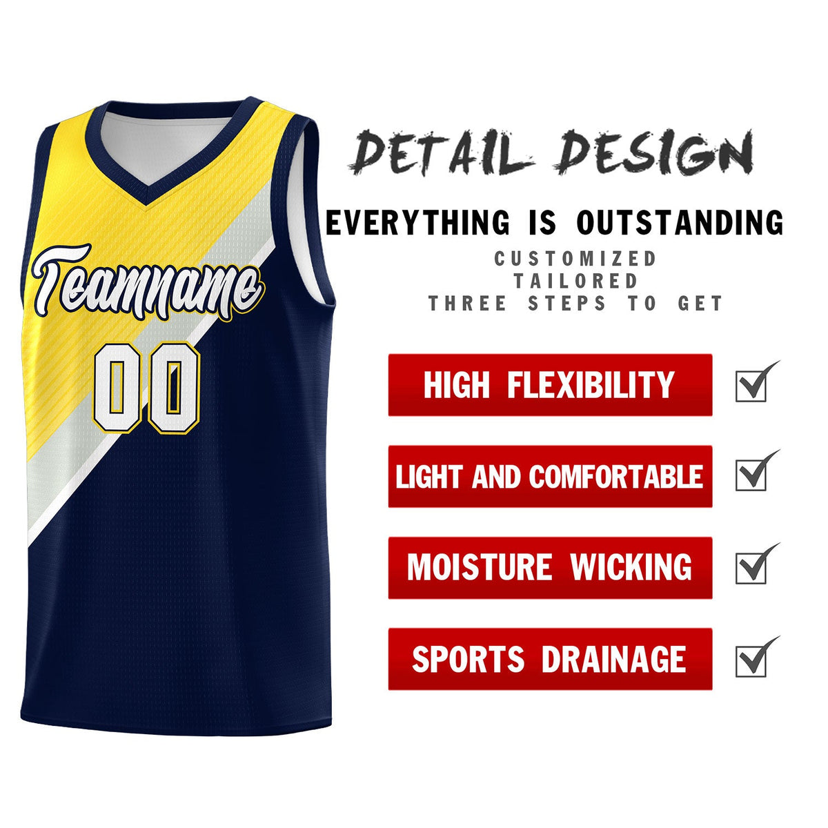 Custom Navy Gray Diagonal Stripes Color Block Sets Basketball Jersey | For Men,Perfect for Teams,Perfect for Coaches,Sublimation Printed,For Kid,For Youth | KXKSHOP