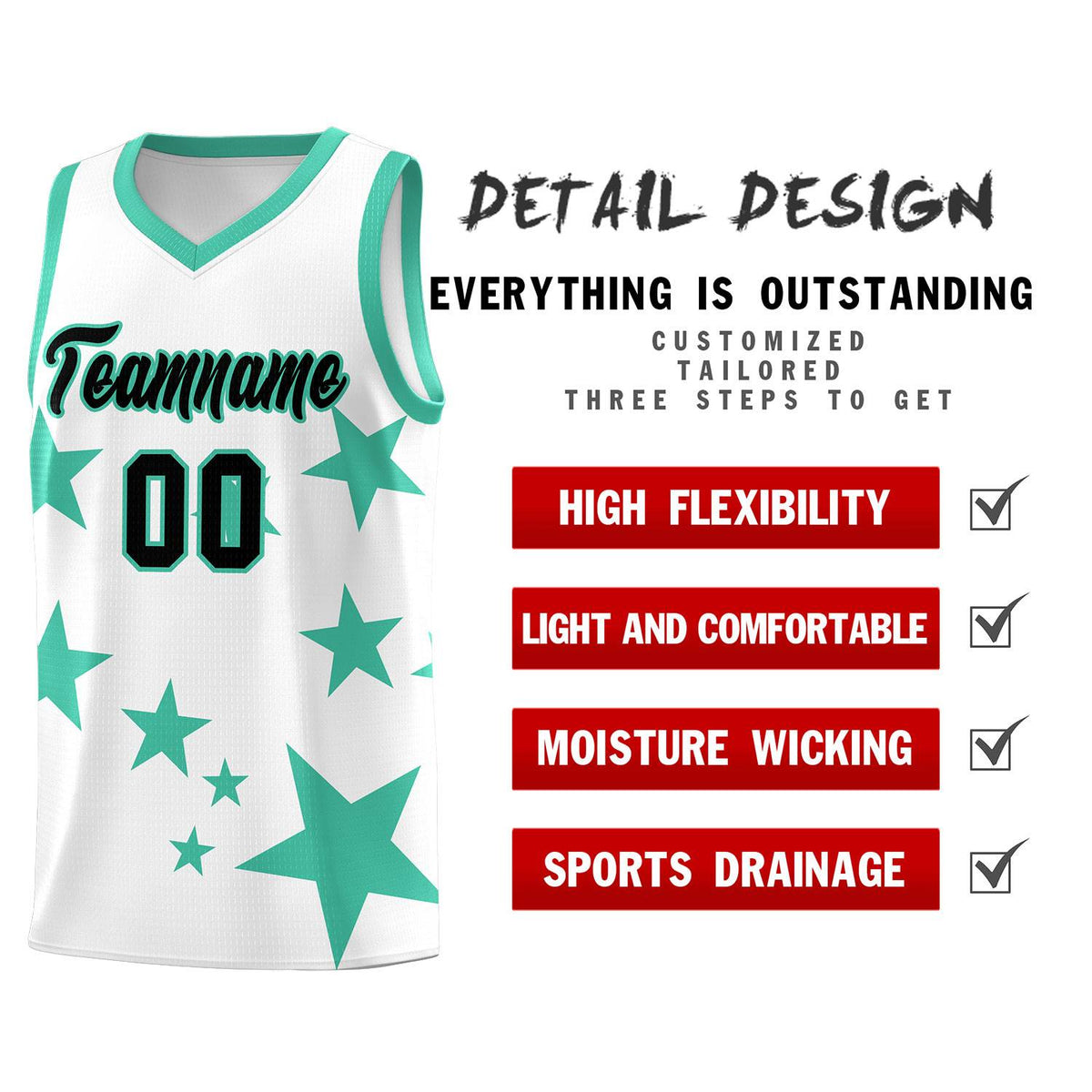 Custom White Bright Green Graffiti Pattern Star Print Basketball Jersey Kits|KXKSHOP