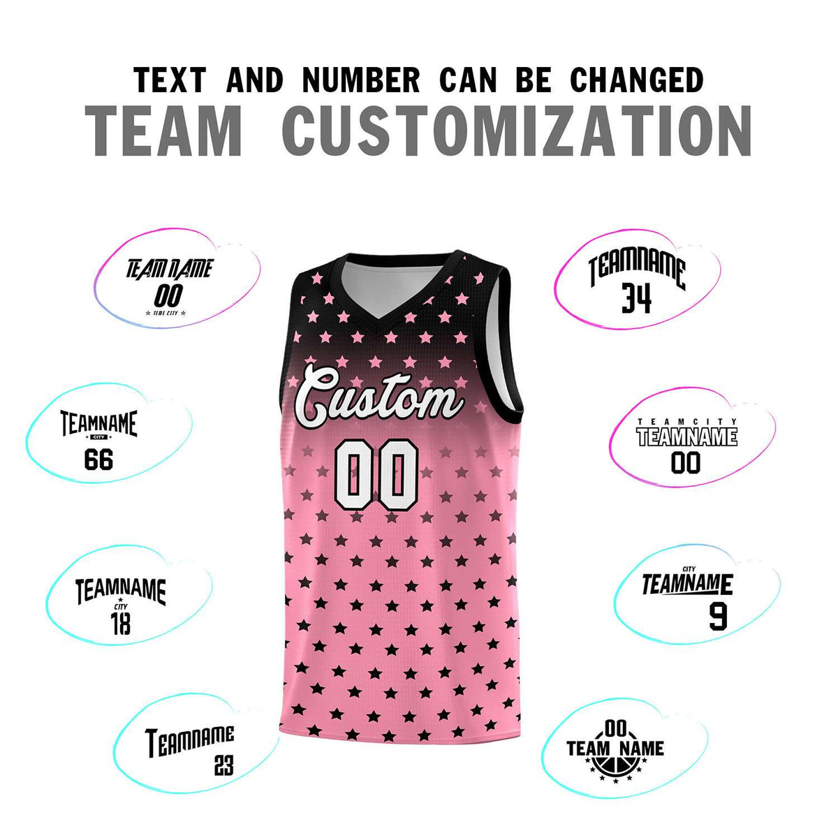 Custom Black Bright Green Gradient Start Pattern Basketball Jersey Kits|KXKSHOP
