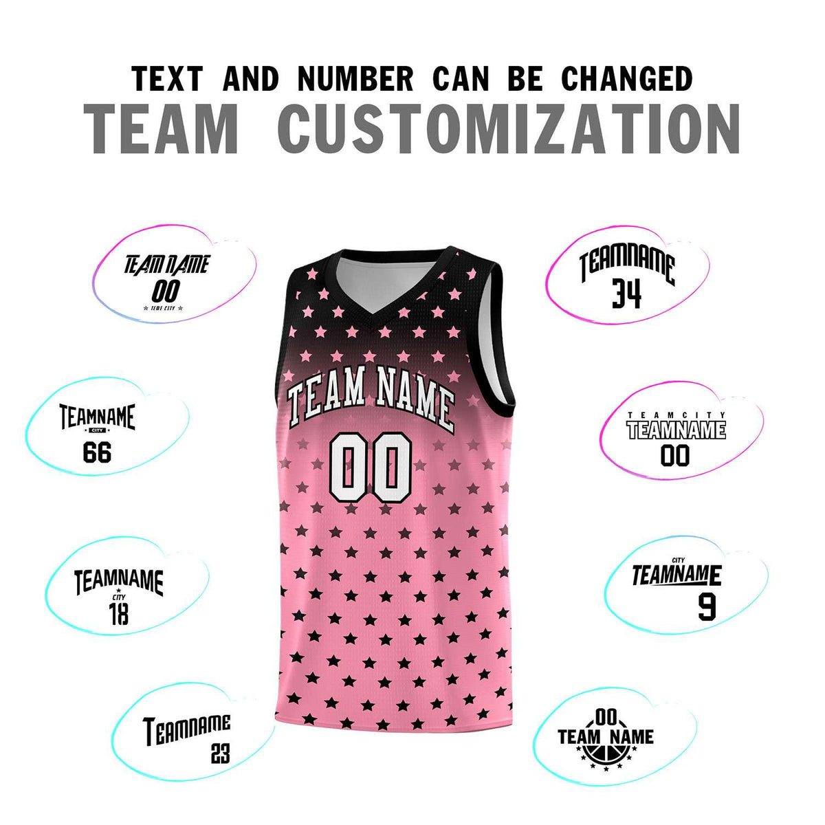 Custom Black Bright Green Gradient Start Pattern Basketball Jersey Kits|KXKSHOP