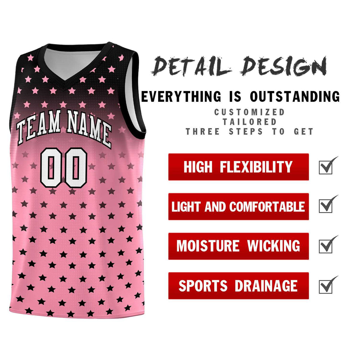 Custom Black Bright Green Gradient Start Pattern Basketball Jersey Kits|KXKSHOP