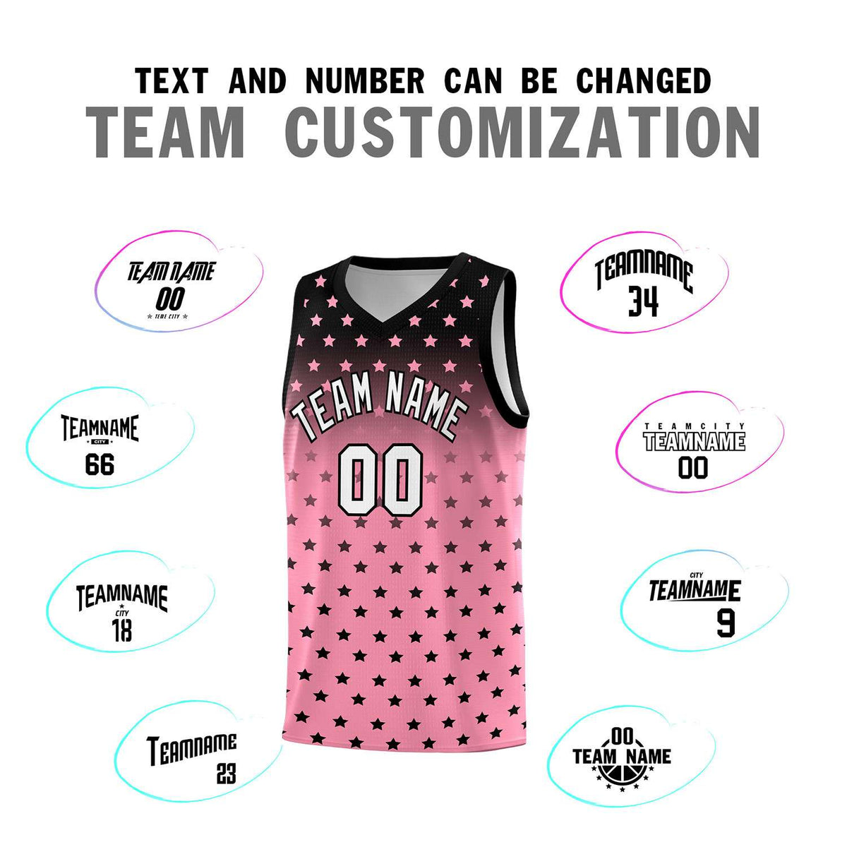 Custom Black Bright Green Gradient Start Pattern Basketball Jersey Kits|KXKSHOP