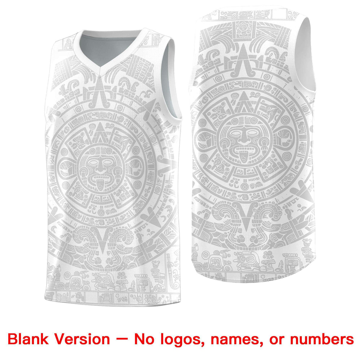 Custom Youth Basketball Jerseys Gray Aztec Sun Stone Personalized Uniform