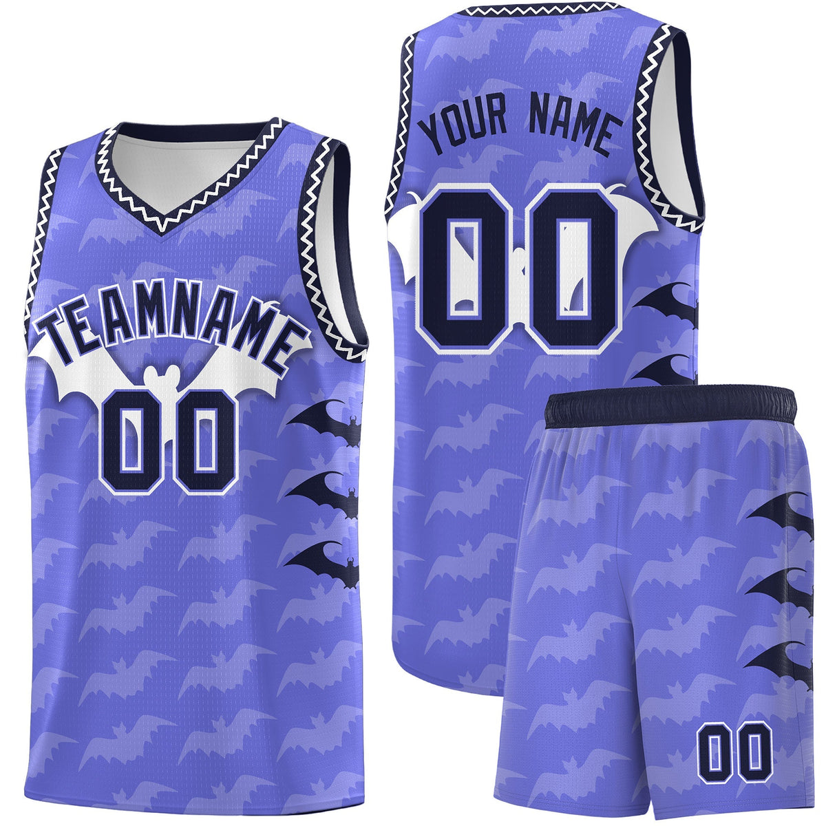 Custom Purple White Bat Pattern Halloween Basketball Jersey | For Men,For Kid,For Youth,Sublimation Printed,Perfect for Training,Perfect for Parties,Add Name and Numbern | KXKSHOP