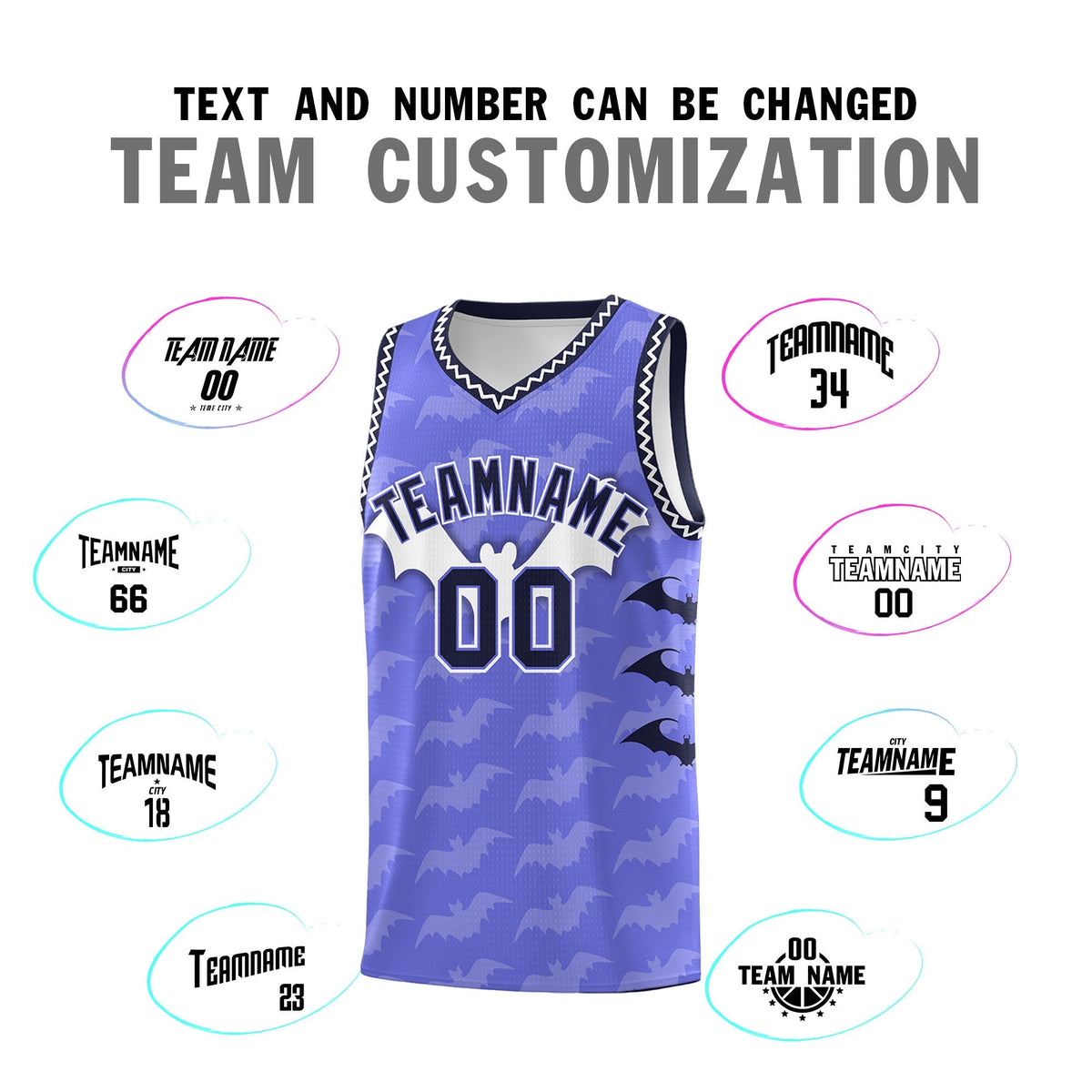 Custom Purple White Bat Pattern Halloween Basketball Jersey | For Men,For Kid,For Youth,Sublimation Printed,Perfect for Training,Perfect for Parties,Add Name and Numbern | KXKSHOP