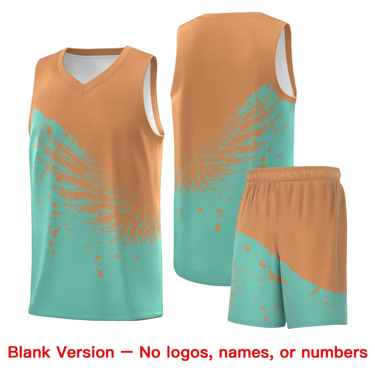Custom Bright Green Buckskin Brown Wing Pattern Sports Uniform Basketball Jersey