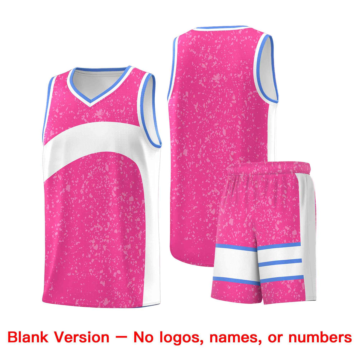 Custom Pink White Dot Graffiti Pattern Irregular Team Names Sports Uniform Basketball Jersey