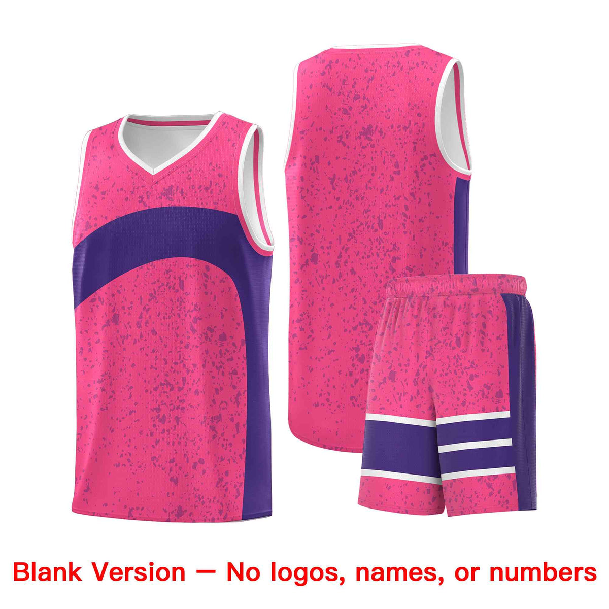 Custom Pink Purple Dot Graffiti Pattern Irregular Team Names Sports Uniform Basketball Jersey