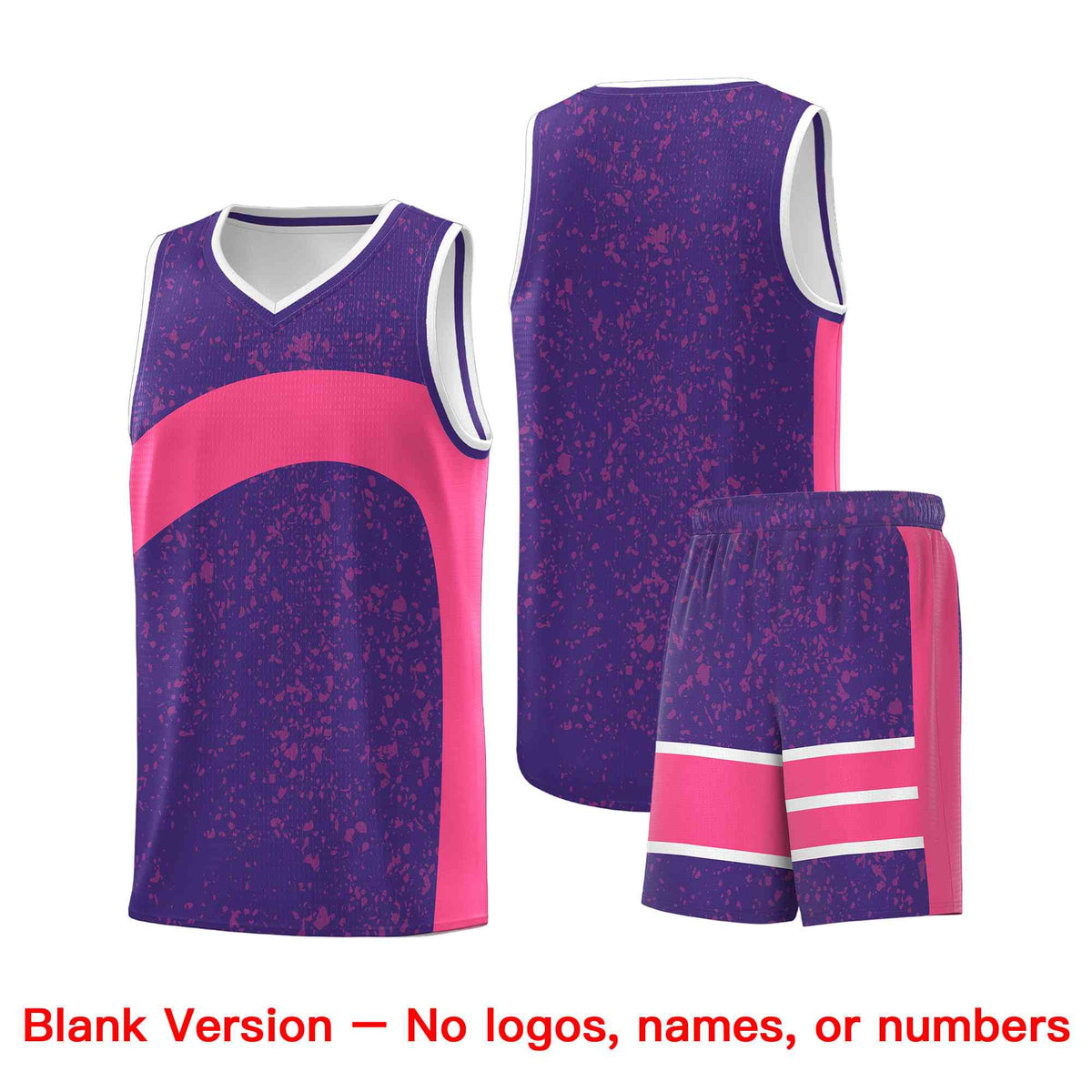 Custom Purple Pink Dot Graffiti Pattern Irregular Team Names Sports Uniform Basketball Jersey