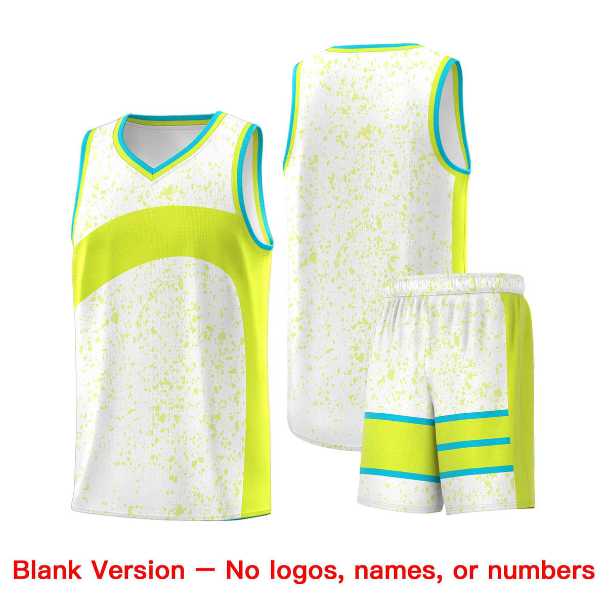 Custom White Fluorescent Green Dot Graffiti Pattern Irregular Team Names Sports Uniform Basketball Jersey