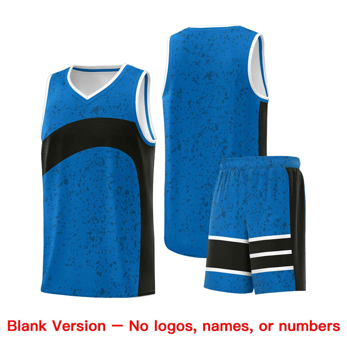 Custom Royal Black Dot Graffiti Pattern Irregular Team Names Sports Uniform Basketball Jersey