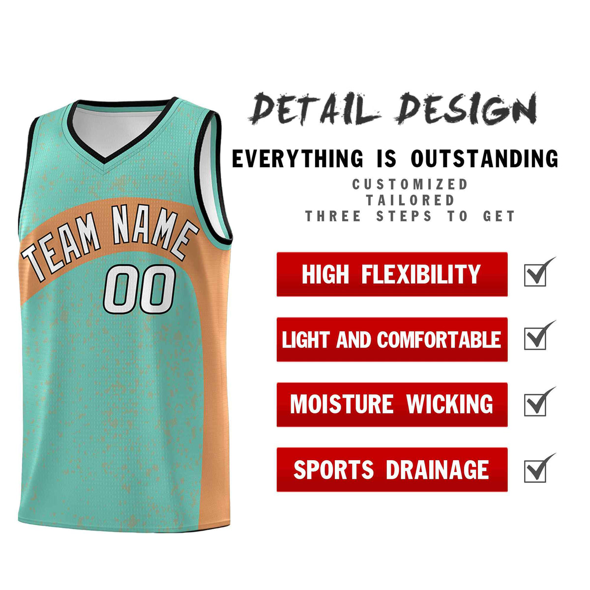Custom Bright Green Buckskin Brown Dot Graffiti Pattern Irregular Team Names Sports Uniform Basketball Jersey