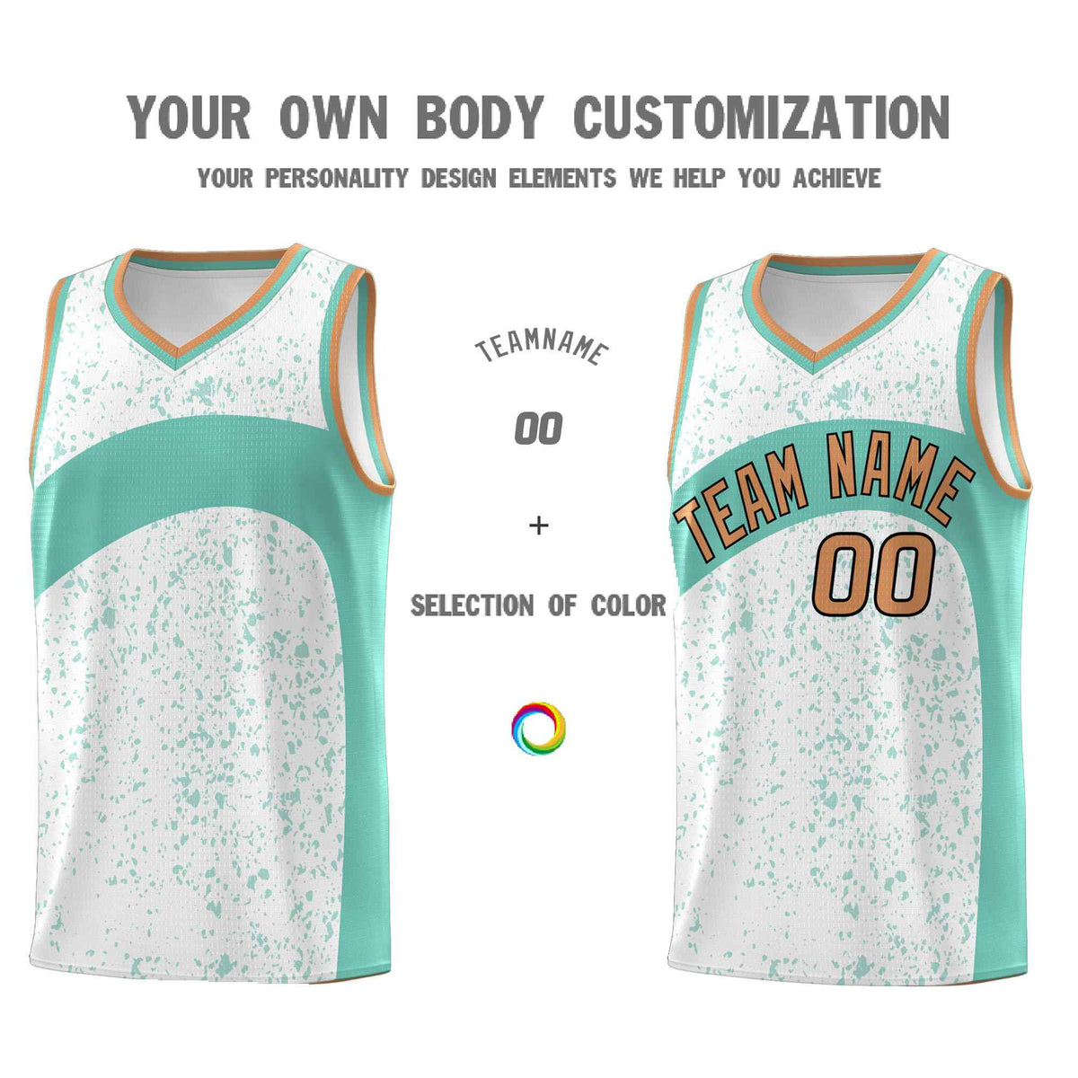 Custom White Bright Green Dot Graffiti Pattern Irregular Team Names Sports Uniform Basketball Jersey