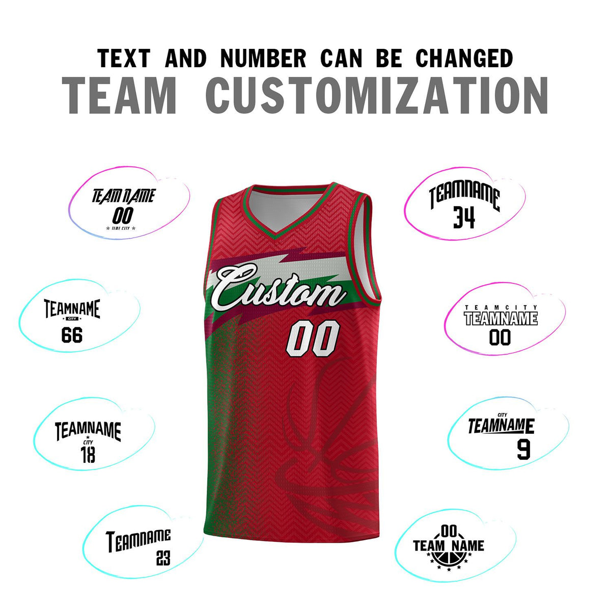 Custom Red Dot Scatter Graffiti Pattern Sports Uniform Basketball Jersey|KXKSHOP