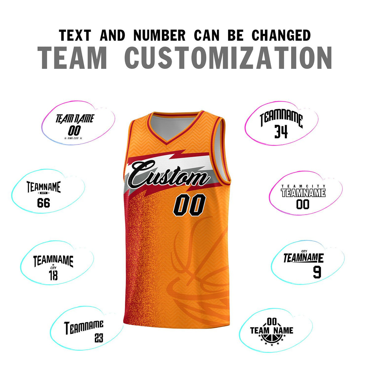 Custom Broncos Orange Dot Scatter Graffiti Pattern Sports Uniform Basketball Jersey|KXKSHOP