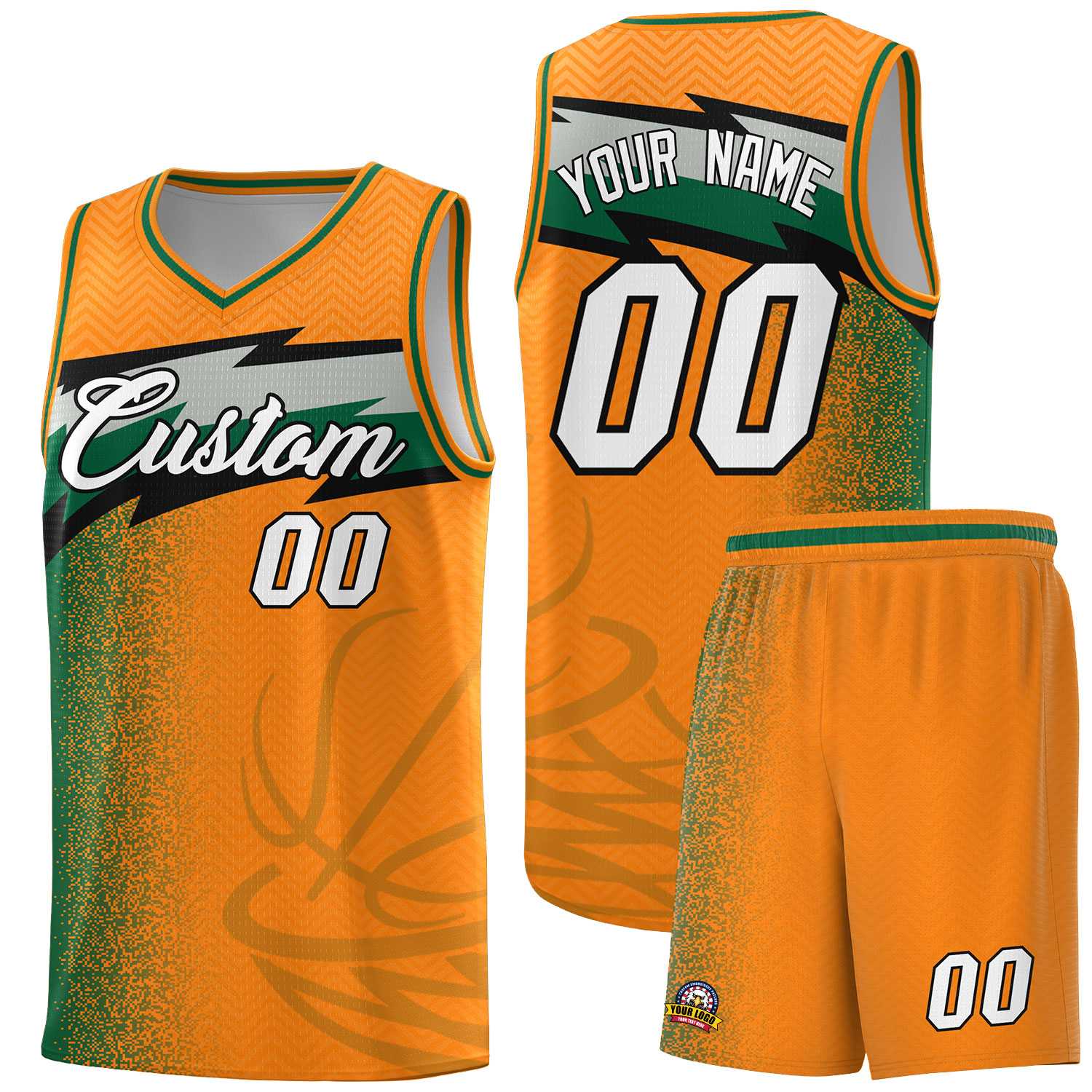 Custom Broncos Orange Dot Scatter Graffiti Pattern Sports Uniform Basketball Jersey|KXKSHOP