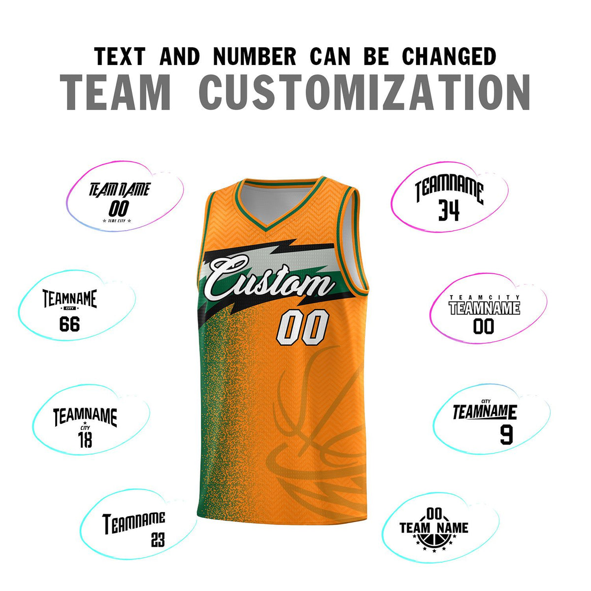 Custom Broncos Orange Dot Scatter Graffiti Pattern Sports Uniform Basketball Jersey|KXKSHOP