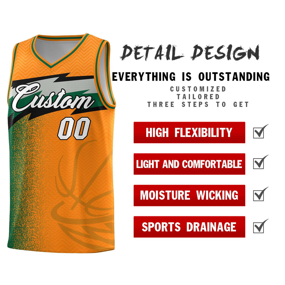 Custom Broncos Orange Dot Scatter Graffiti Pattern Sports Uniform Basketball Jersey|KXKSHOP