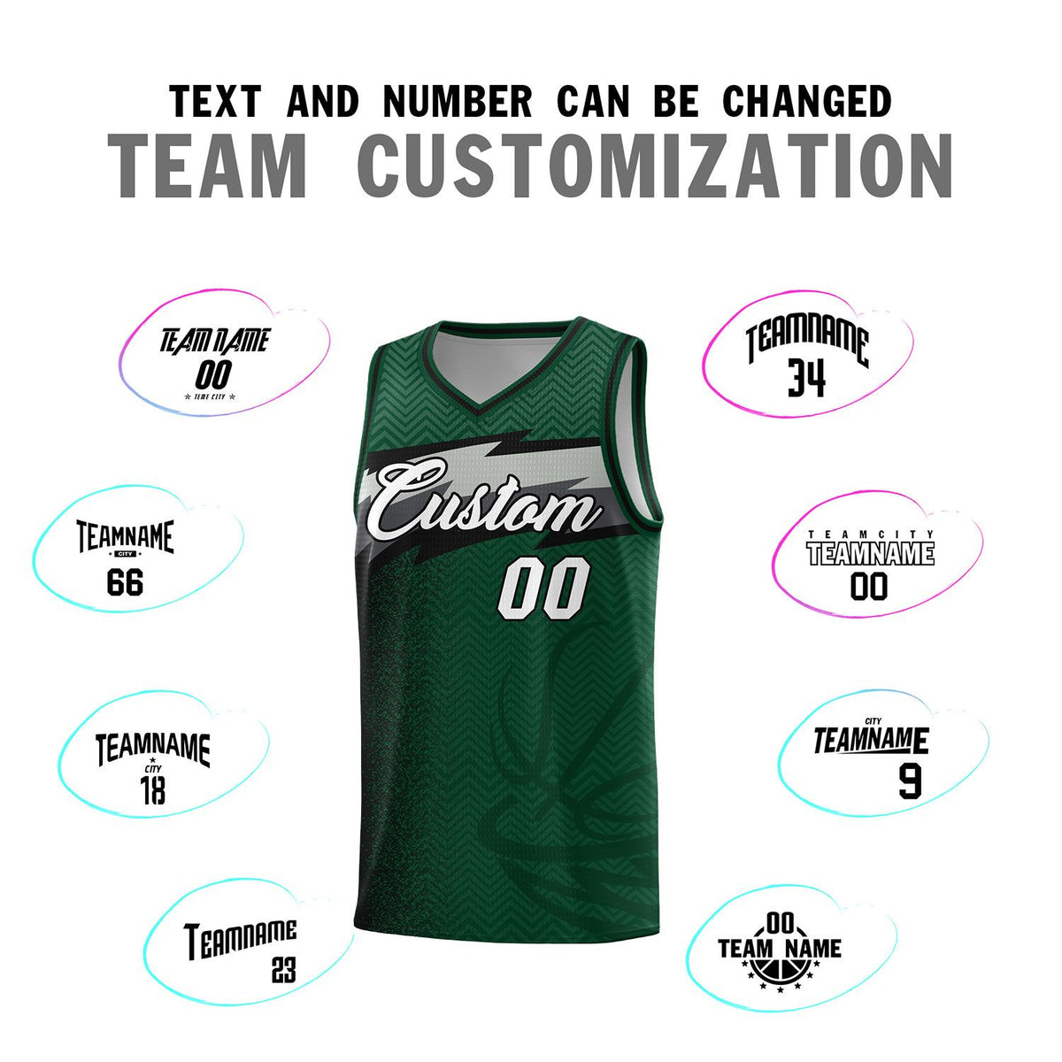 Custom Kelly Green Dot Scatter Graffiti Pattern Sports Uniform Basketball Jersey|KXKSHOP