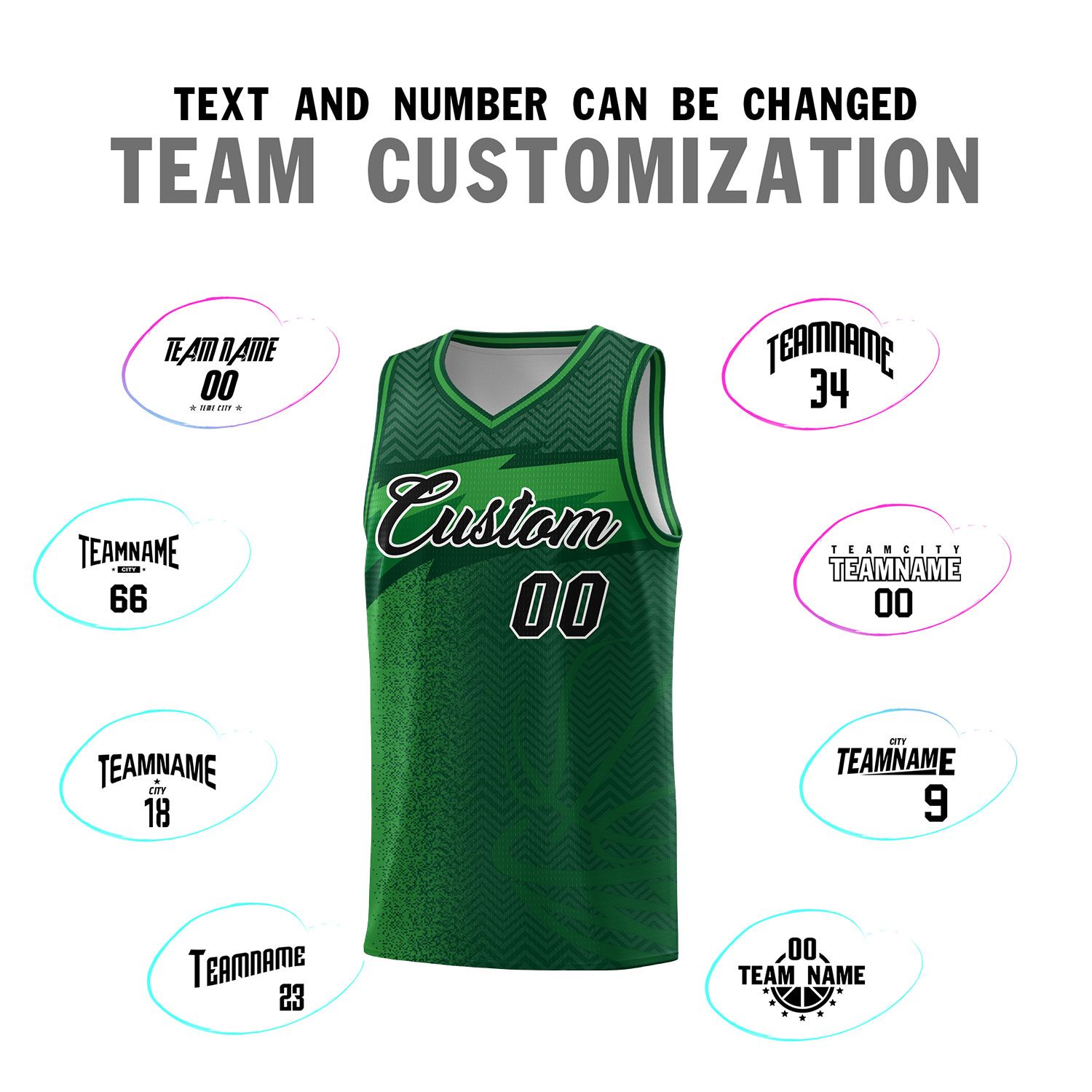 Custom Kelly Green Dot Scatter Graffiti Pattern Sports Uniform Basketball Jersey|KXKSHOP