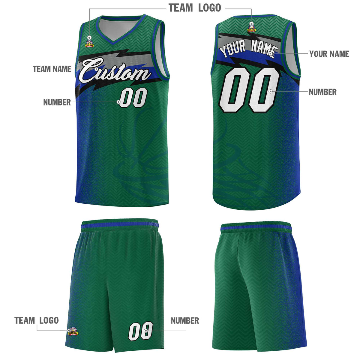 Custom Kelly Green Dot Scatter Graffiti Pattern Sports Uniform Basketball Jersey|KXKSHOP