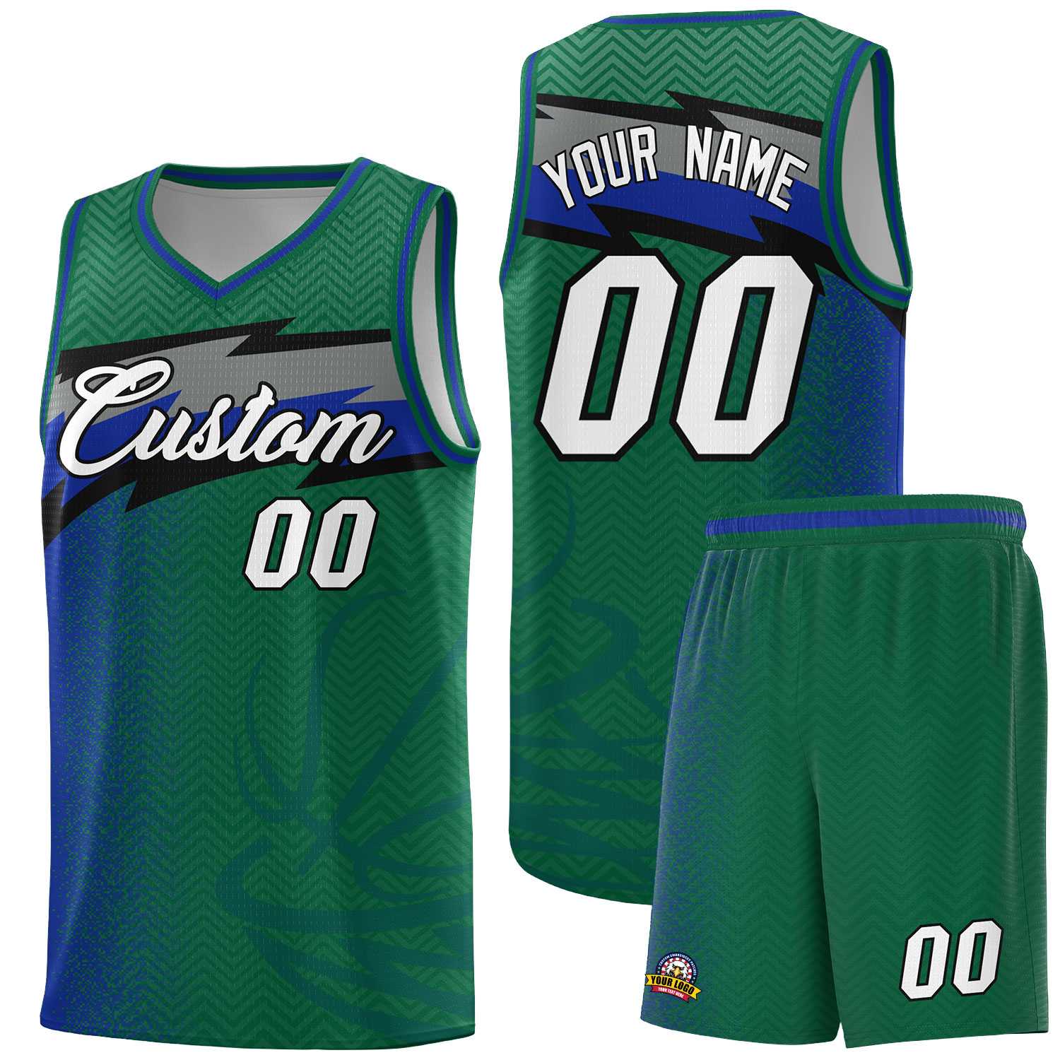 Custom Kelly Green Dot Scatter Graffiti Pattern Sports Uniform Basketball Jersey|KXKSHOP