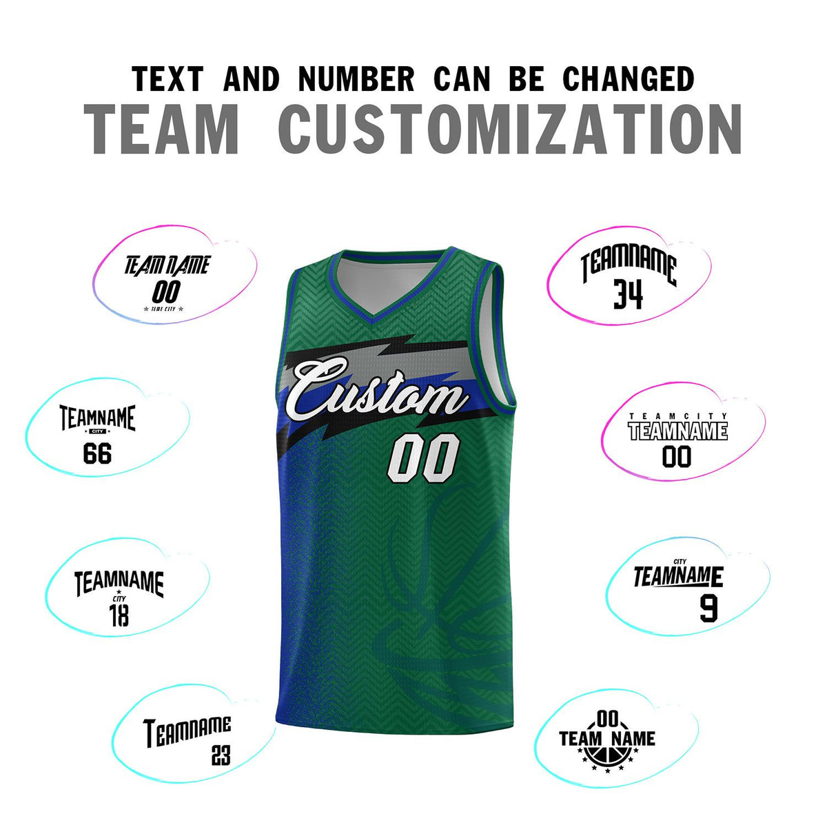 Custom Kelly Green Dot Scatter Graffiti Pattern Sports Uniform Basketball Jersey|KXKSHOP