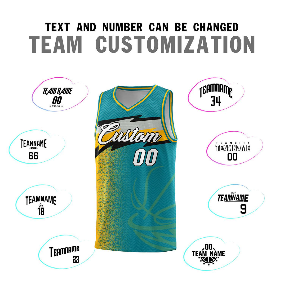 Custom Aqua Dot Scatter Graffiti Pattern Sports Uniform Basketball Jersey|KXKSHOP