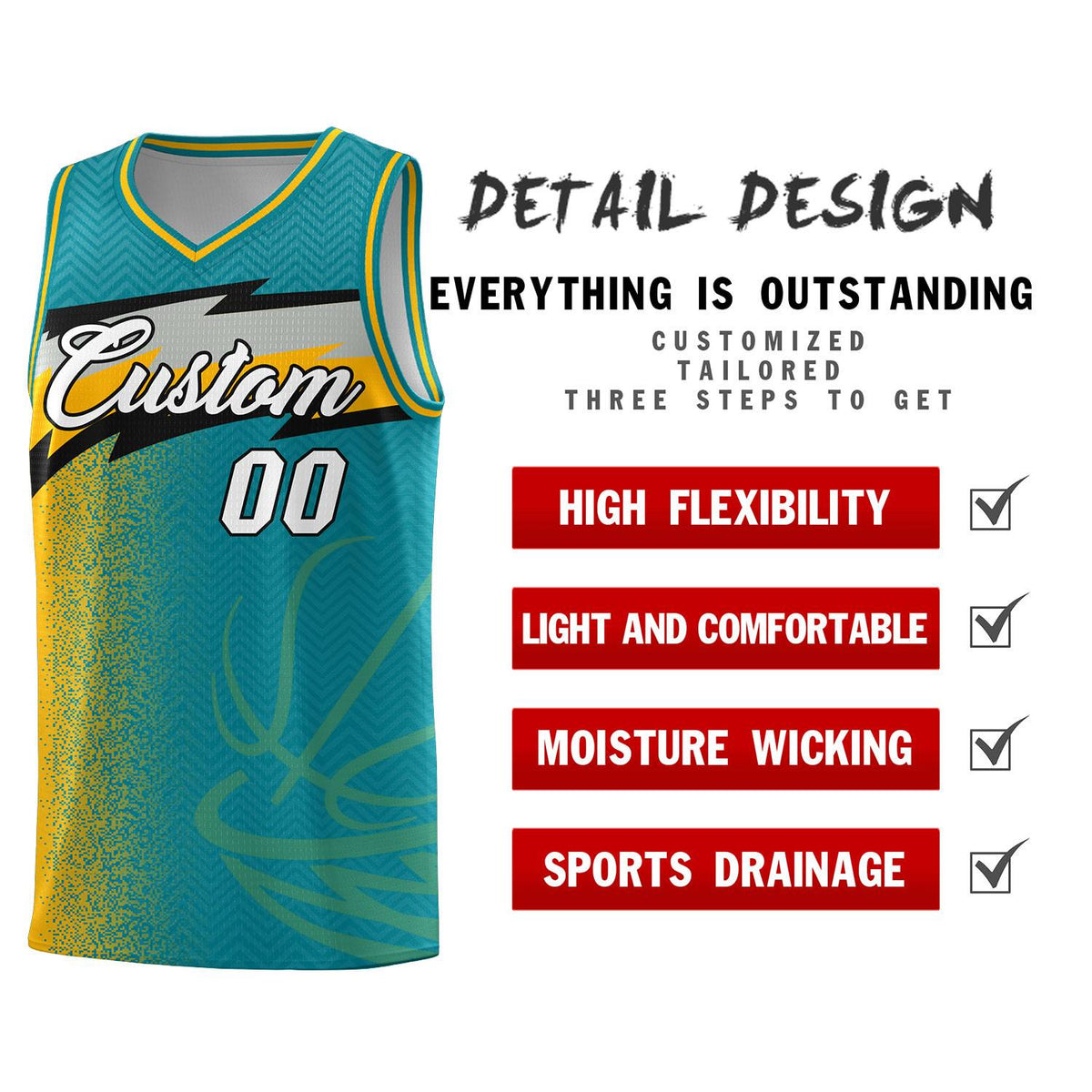 Custom Aqua Dot Scatter Graffiti Pattern Sports Uniform Basketball Jersey|KXKSHOP