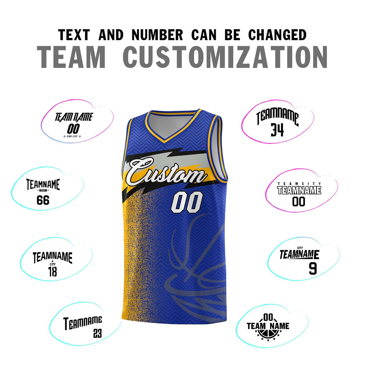 Custom Royal Dot Scatter Graffiti Pattern Sports Uniform Basketball Jersey|KXKSHOP