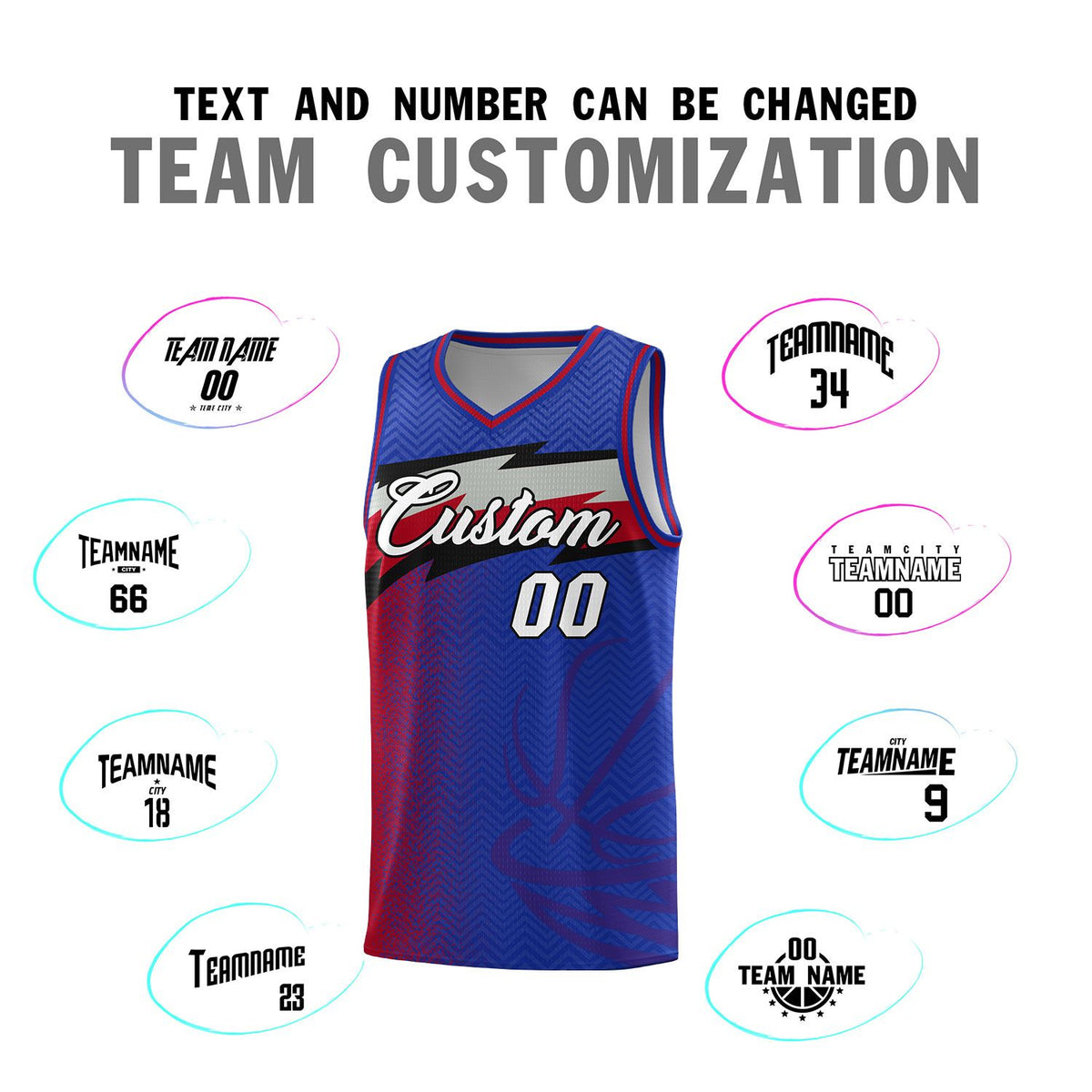 Custom Royal Dot Scatter Graffiti Pattern Sports Uniform Basketball Jersey|KXKSHOP