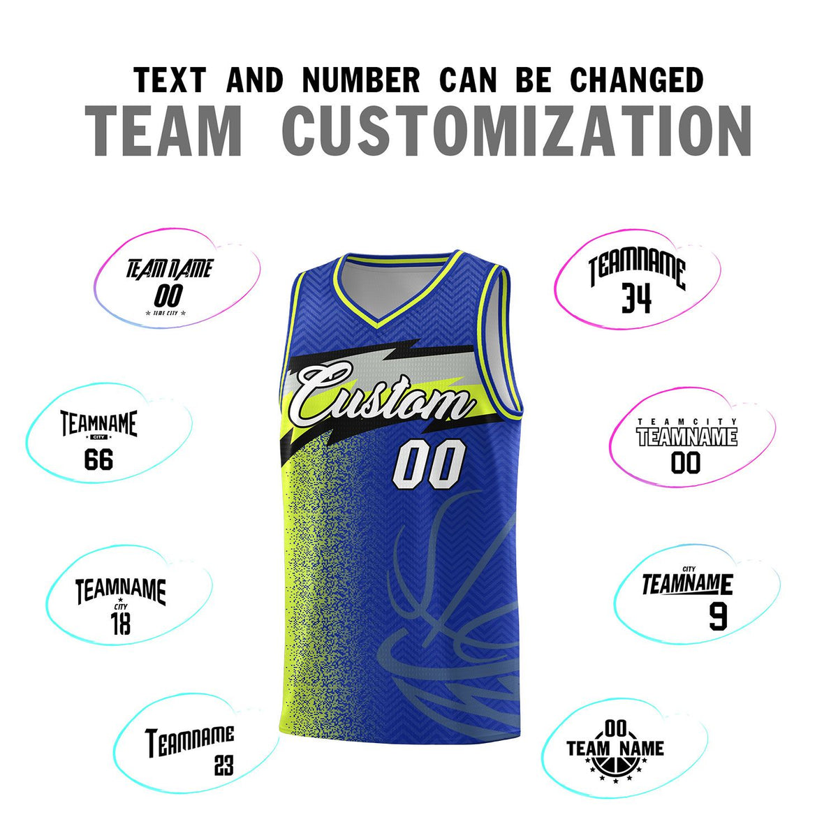 Custom Royal Dot Scatter Graffiti Pattern Sports Uniform Basketball Jersey|KXKSHOP