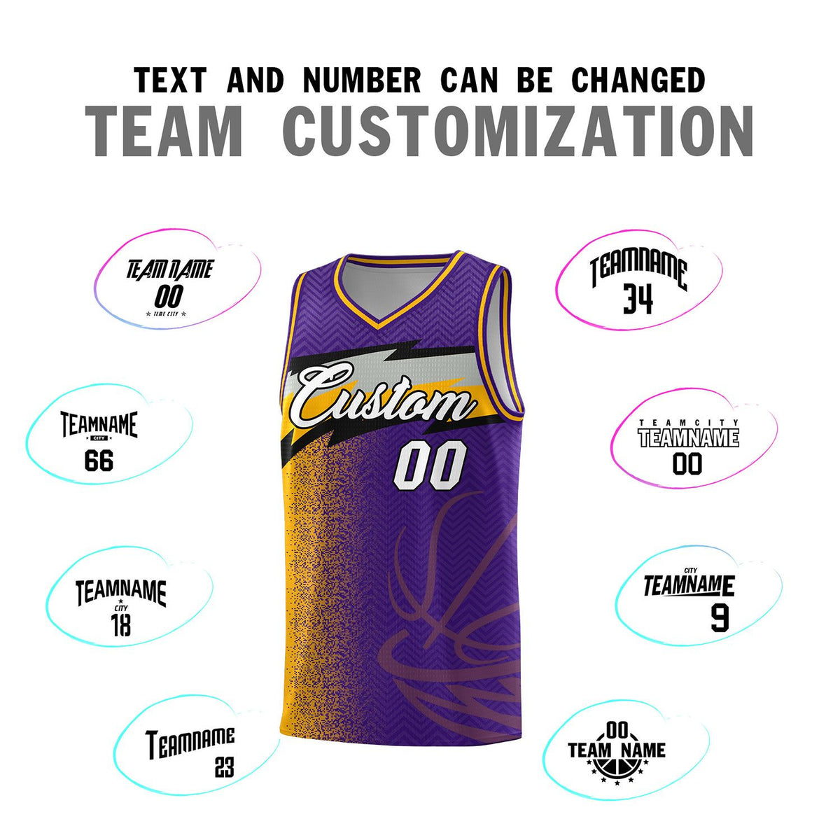 Custom Purple Dot Scatter Graffiti Pattern Sports Uniform Basketball Jersey|KXKSHOP