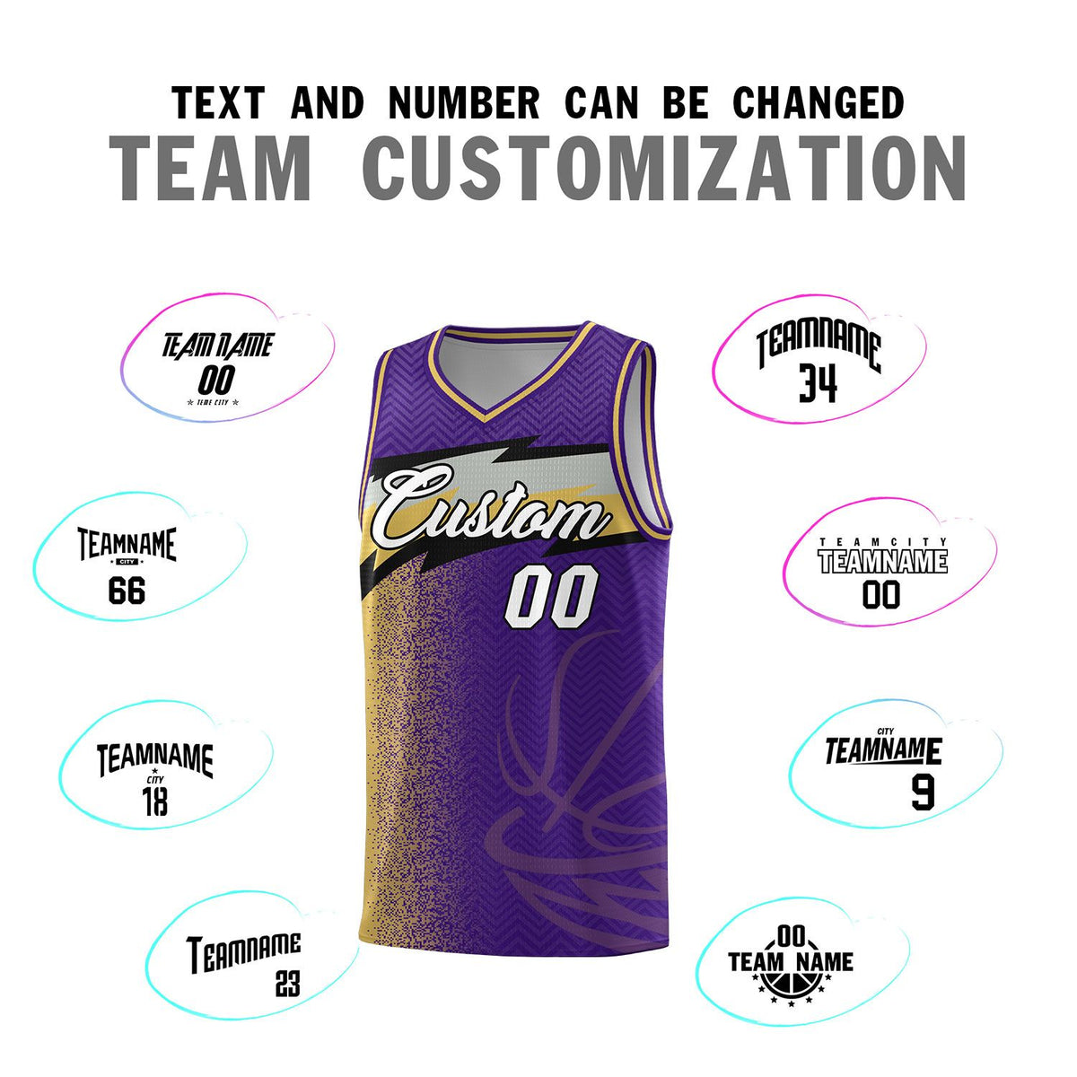 Custom Purple Dot Scatter Graffiti Pattern Sports Uniform Basketball Jersey|KXKSHOP