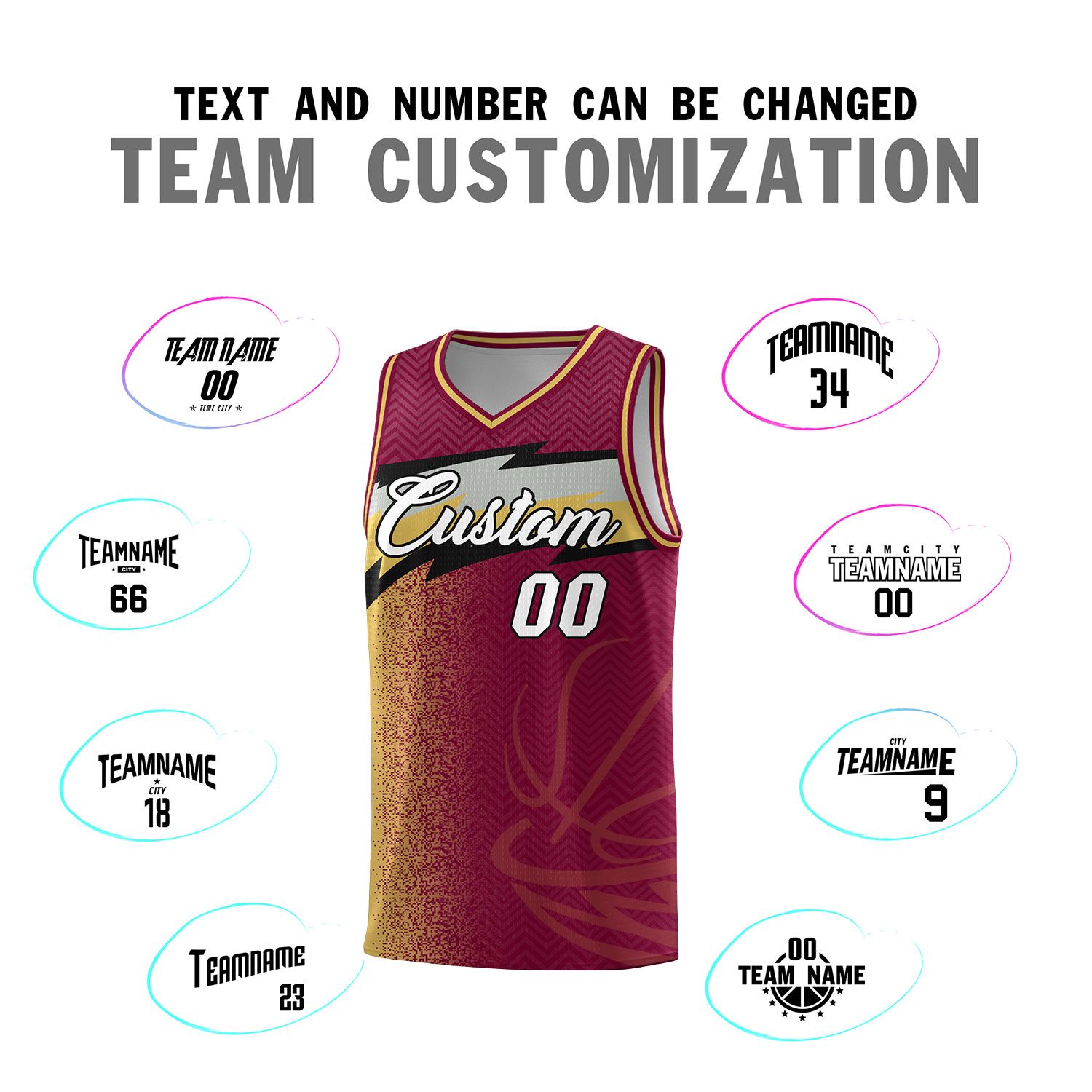 Custom Crimson Dot Scatter Graffiti Pattern Sports Uniform Basketball Jersey|KXKSHOP
